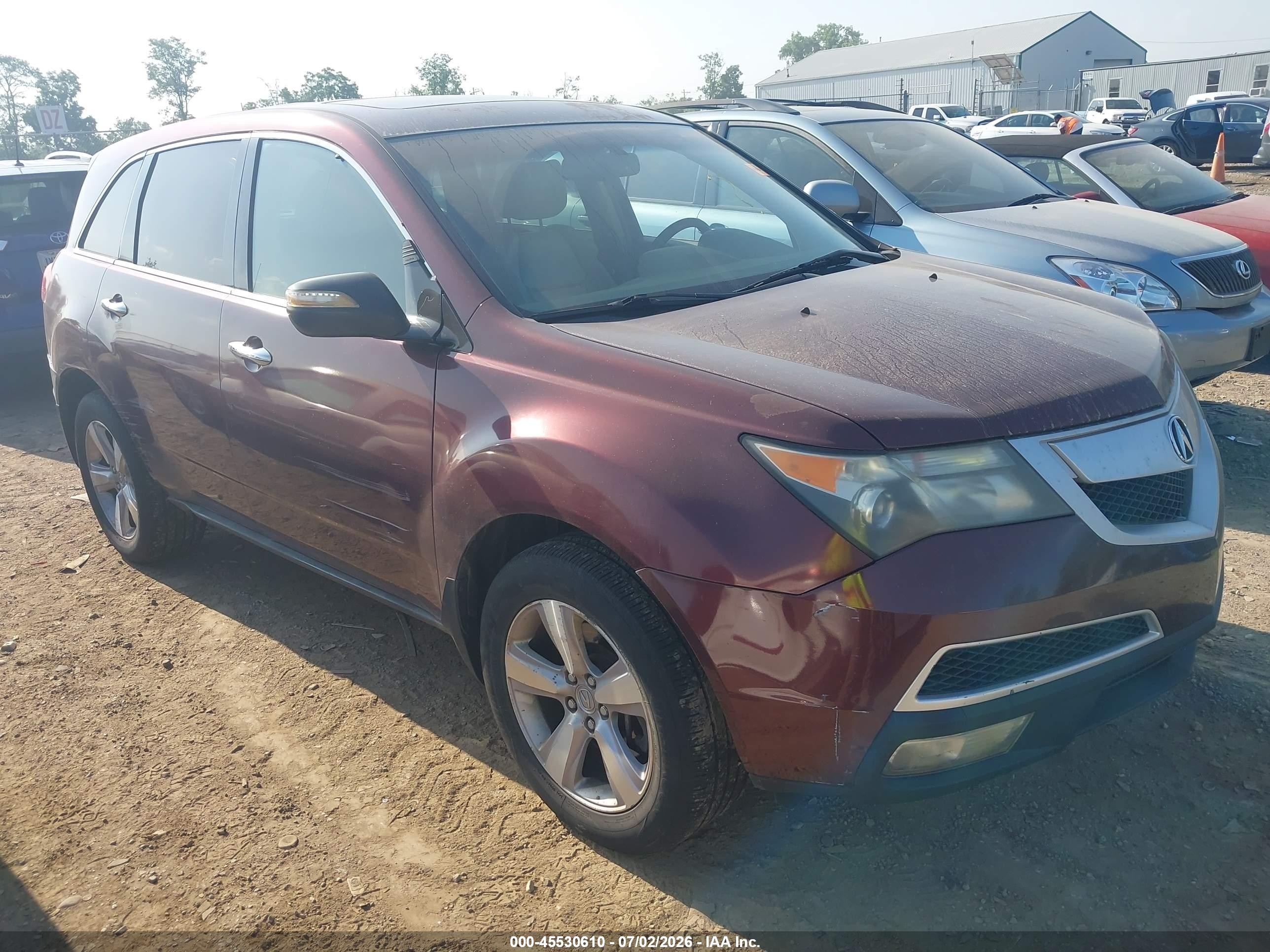 2012 Acura Mdx Technology Package Burgundy vin: 2HNYD2H31CH544258