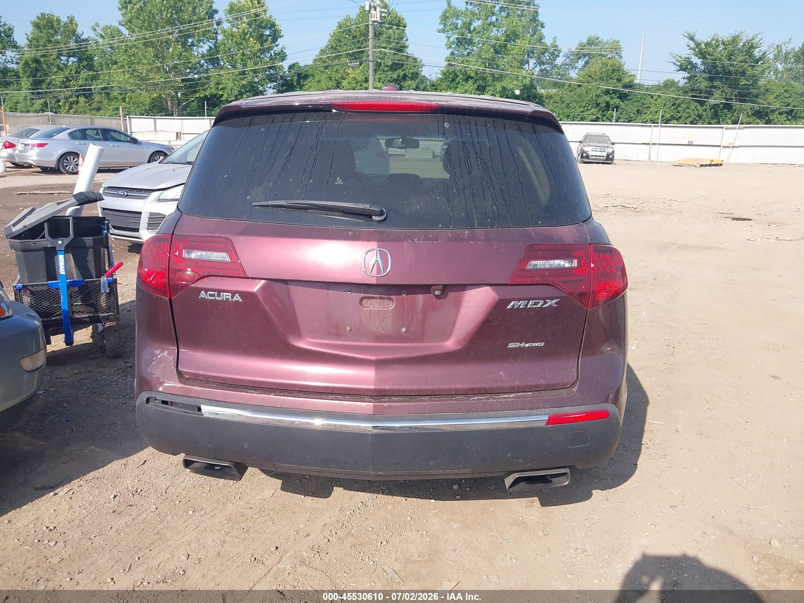 2012 Acura Mdx Technology Package Burgundy vin: 2HNYD2H31CH544258