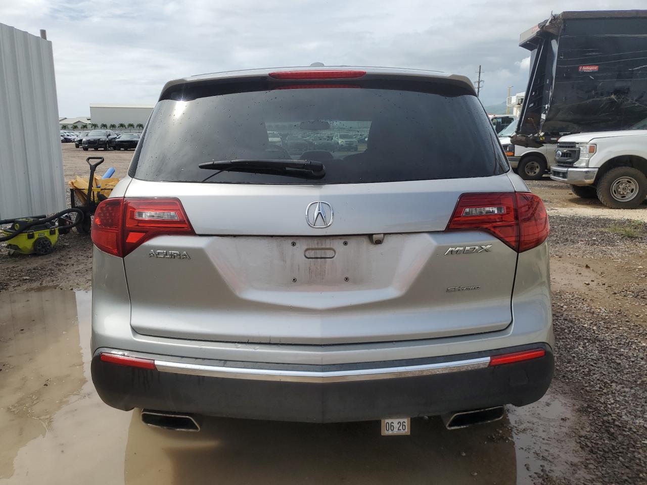 2012 Acura Mdx Technology Silver vin: 2HNYD2H32CH511737 Damage: Lift Gate, Dent(S) W/No Paint Dmg, < 1/8 Inch