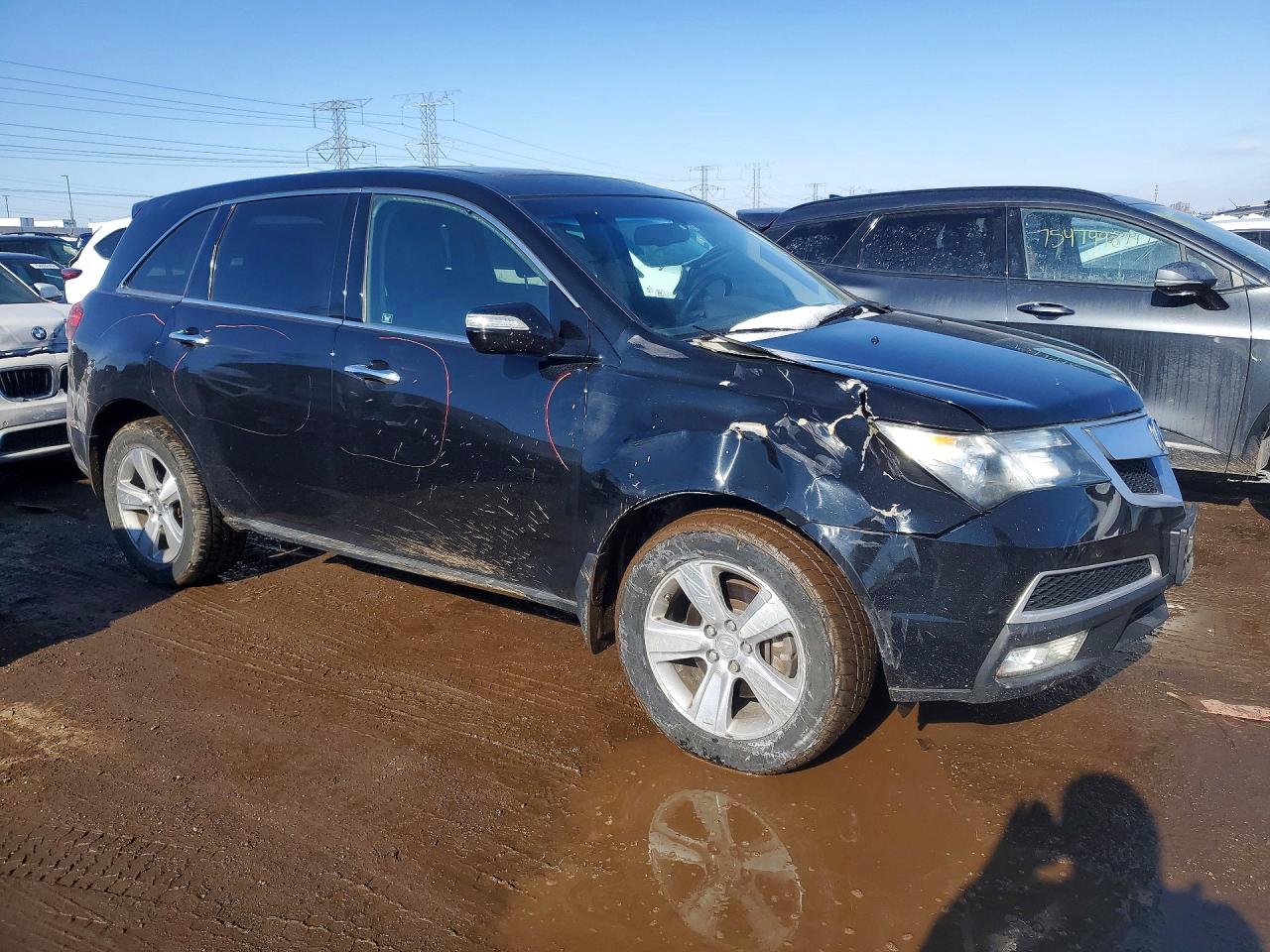 2012 Acura Mdx Technology Black vin: 2HNYD2H32CH514508