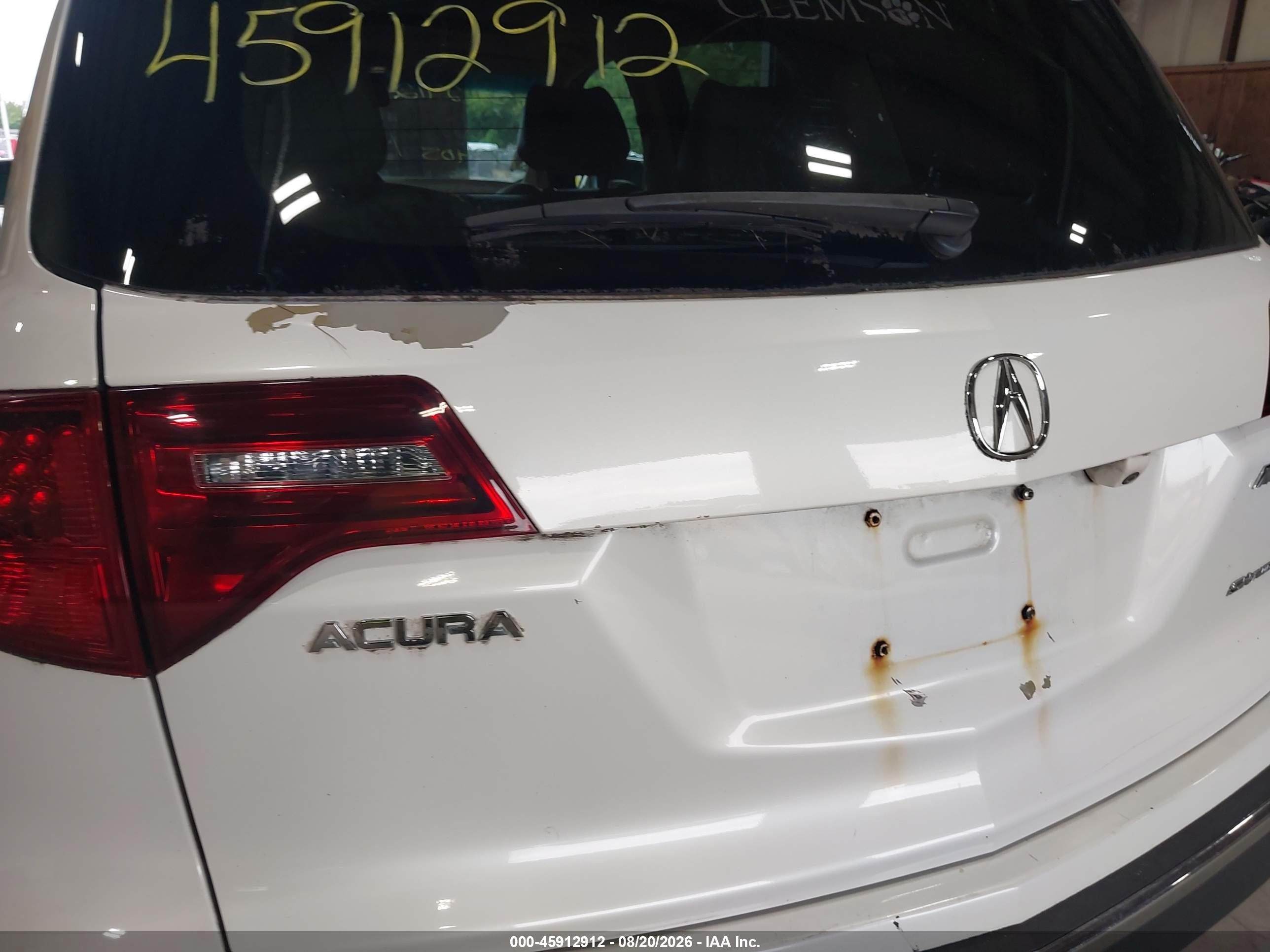 2012 Acura Mdx Technology Package White vin: 2HNYD2H32CH548772