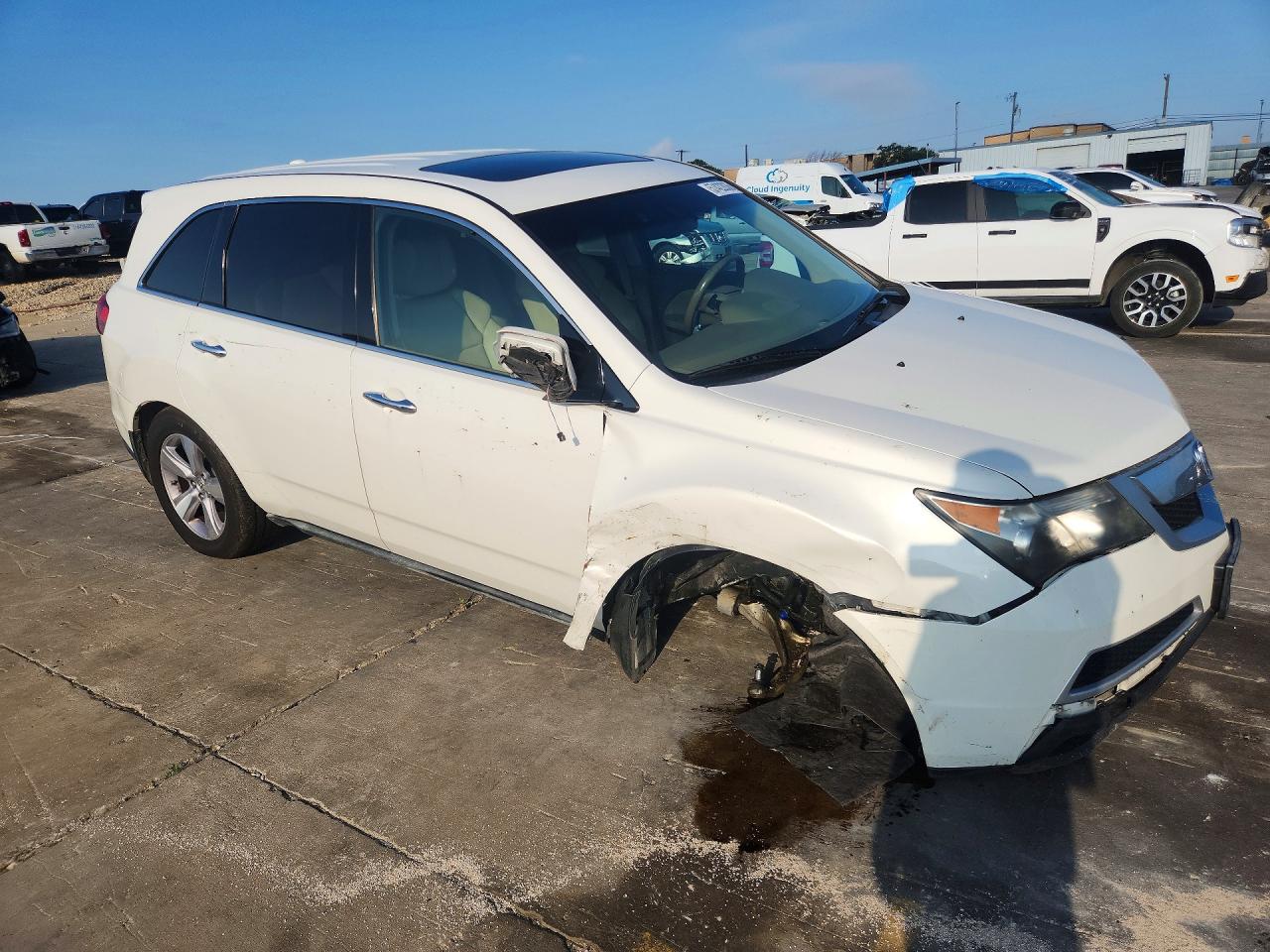 2013 Acura Mdx Technology White vin: 2HNYD2H32DH523694