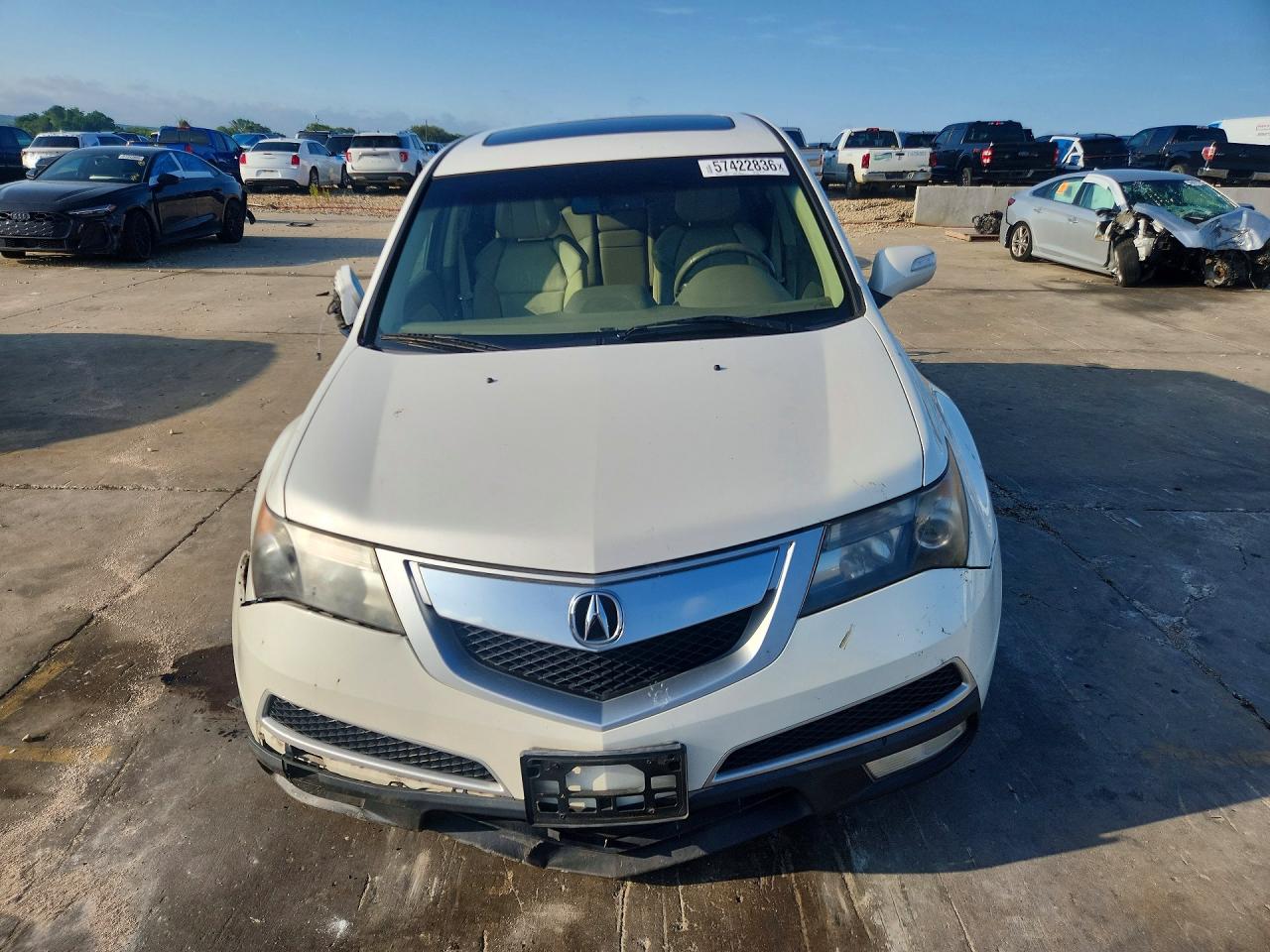 2013 Acura Mdx Technology White vin: 2HNYD2H32DH523694