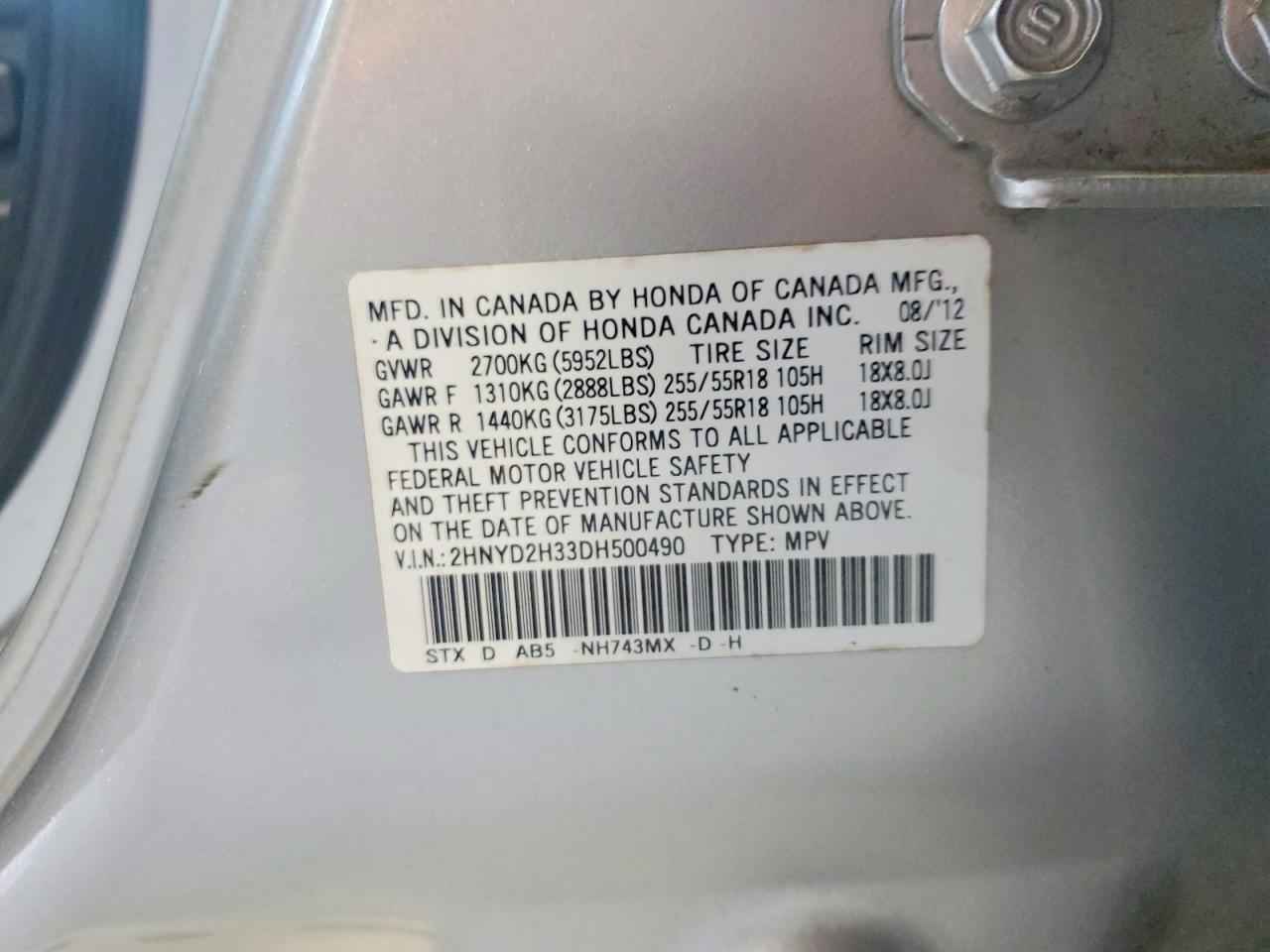 2013 Acura Mdx Technology Silver vin: 2HNYD2H33DH500490