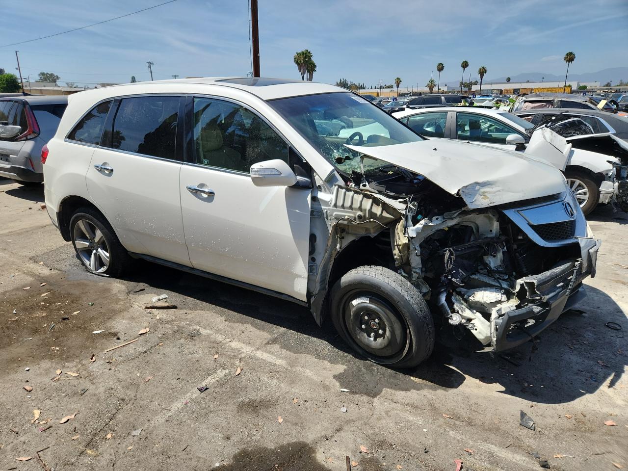 2012 Acura Mdx Technology White vin: 2HNYD2H34CH531875 Damage: Windshield, Broken, Replacement Required