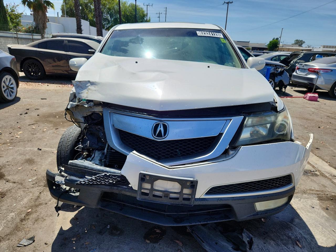 2012 Acura Mdx Technology White vin: 2HNYD2H34CH531875