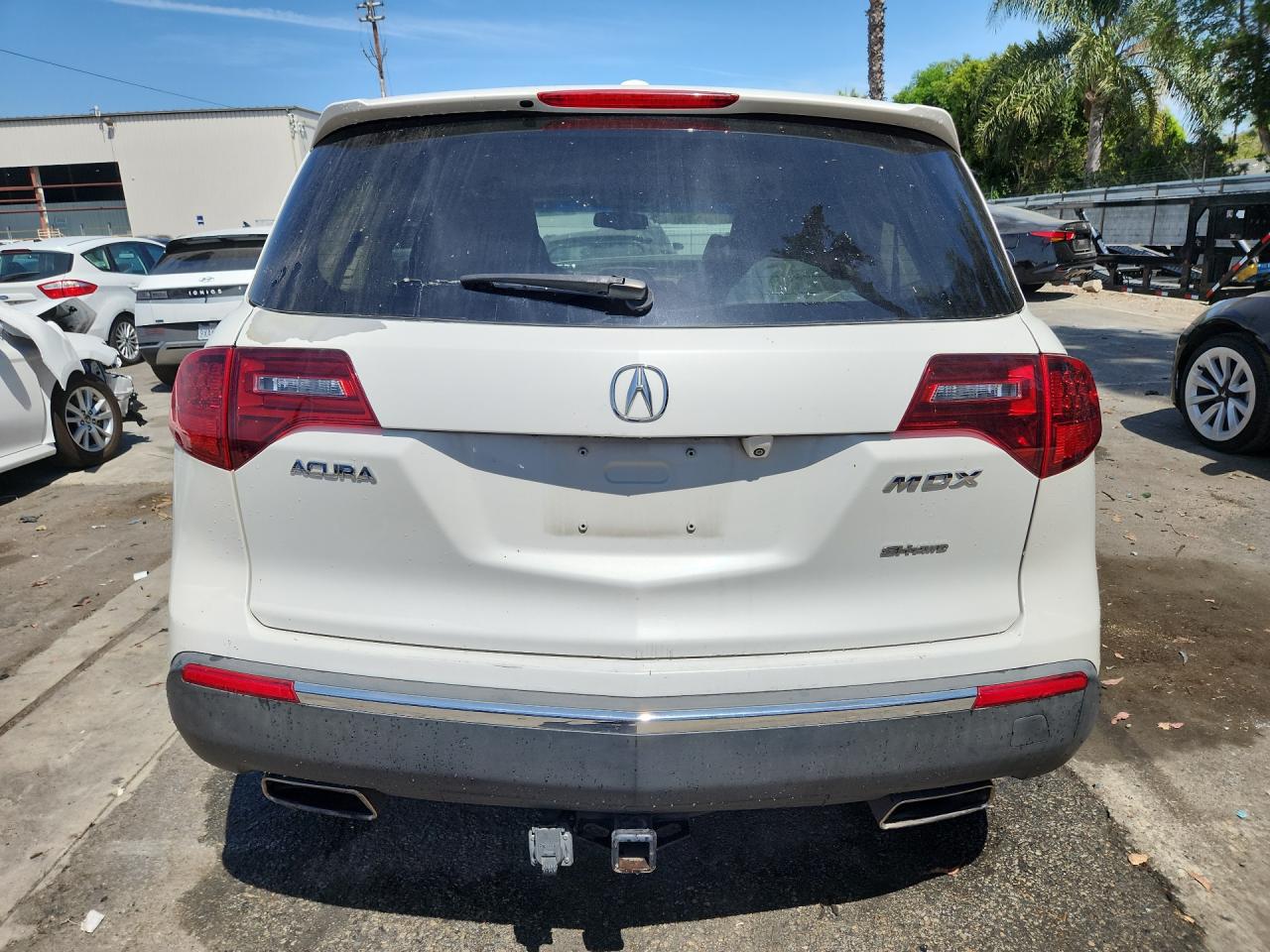 2012 Acura Mdx Technology White vin: 2HNYD2H34CH531875 Damage: Lift Gate, Peeling, 6 To 7 Inches