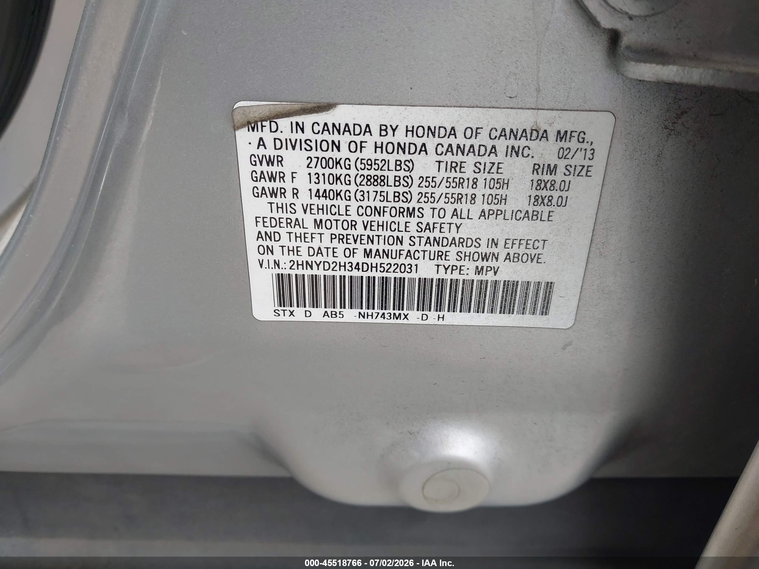 2013 Acura Mdx Technology Package Silver vin: 2HNYD2H34DH522031