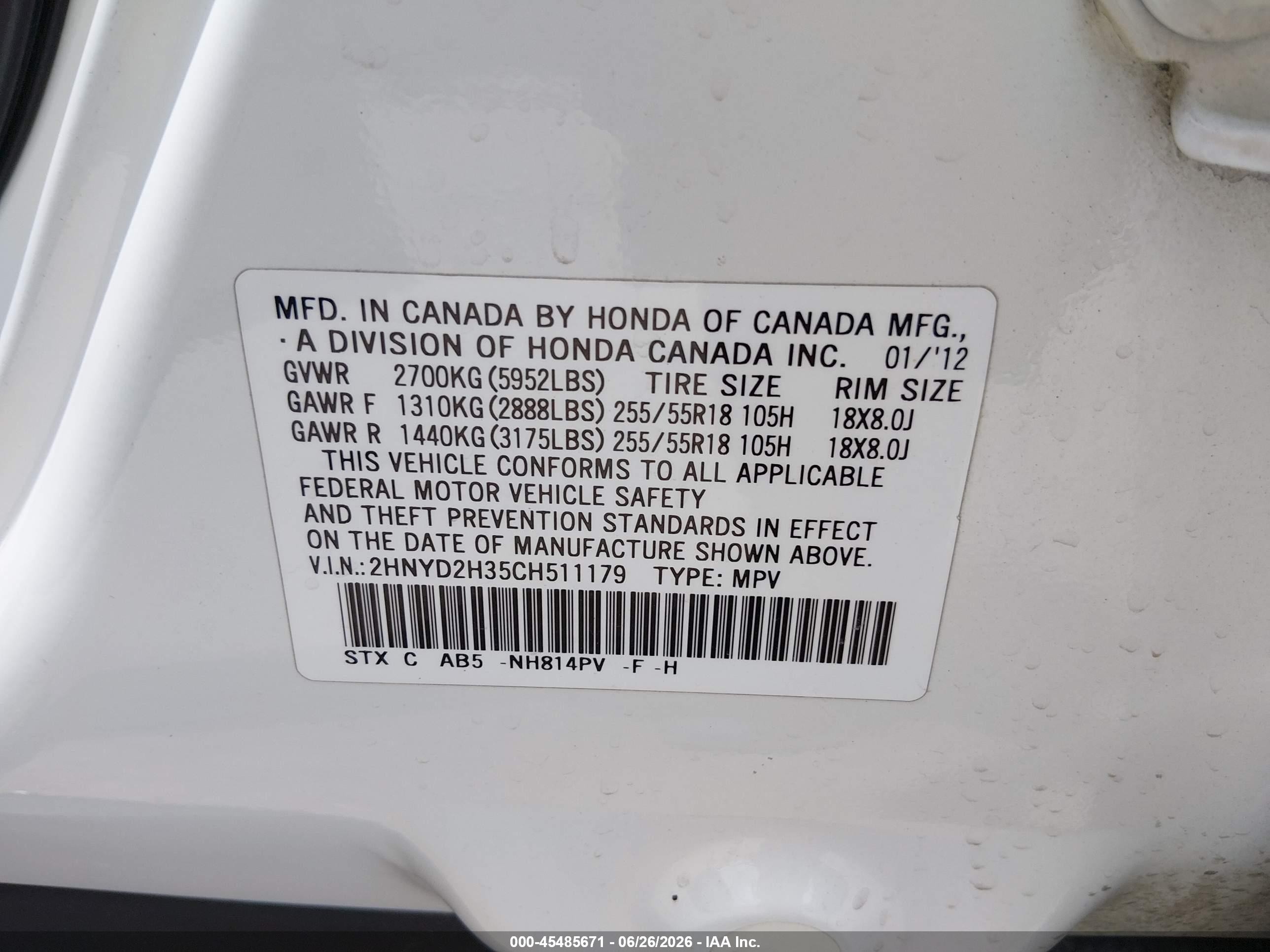 2012 Acura Mdx Technology Package White vin: 2HNYD2H35CH511179