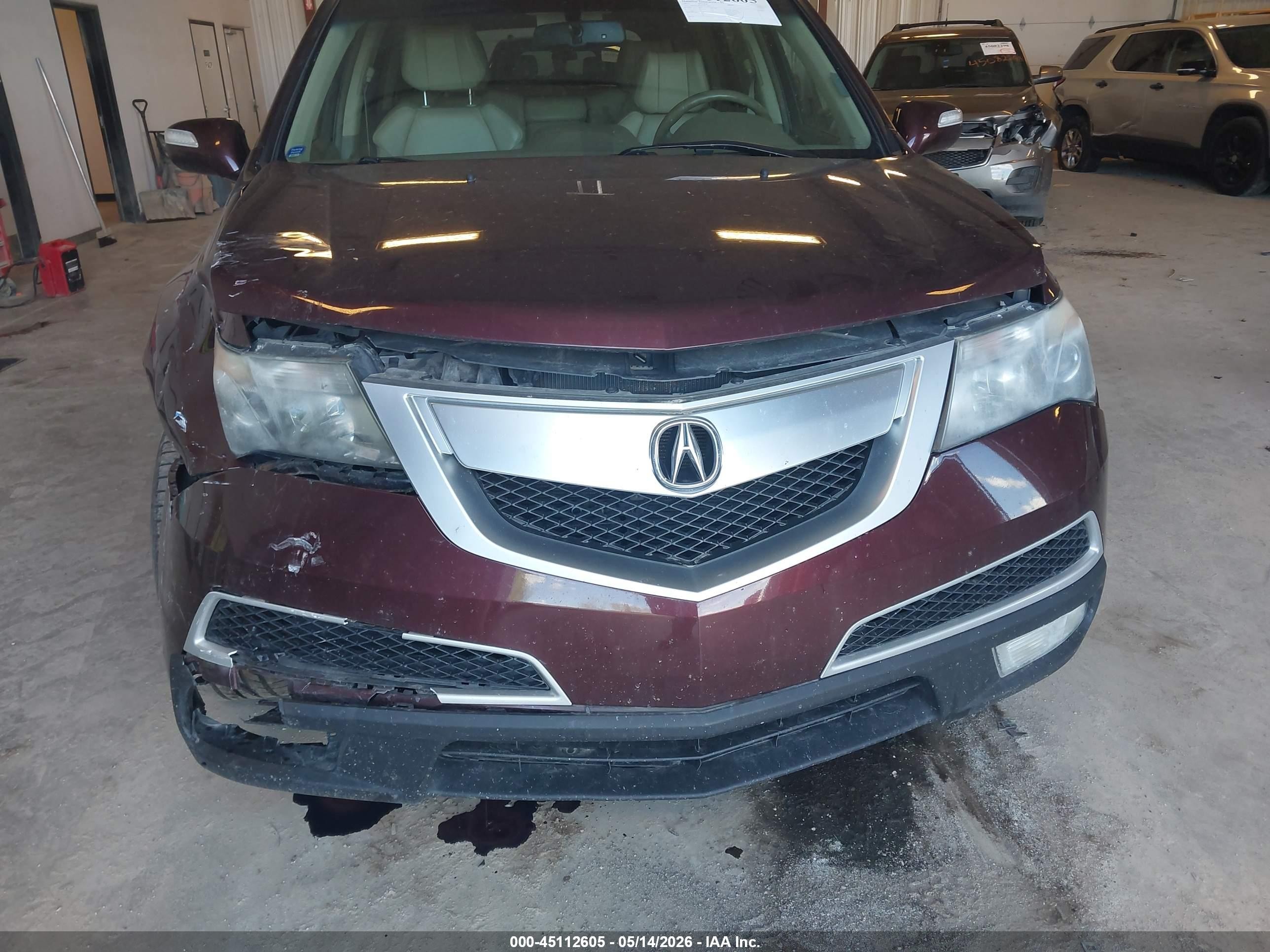 2012 Acura Mdx Technology Package Burgundy vin: 2HNYD2H35CH512459