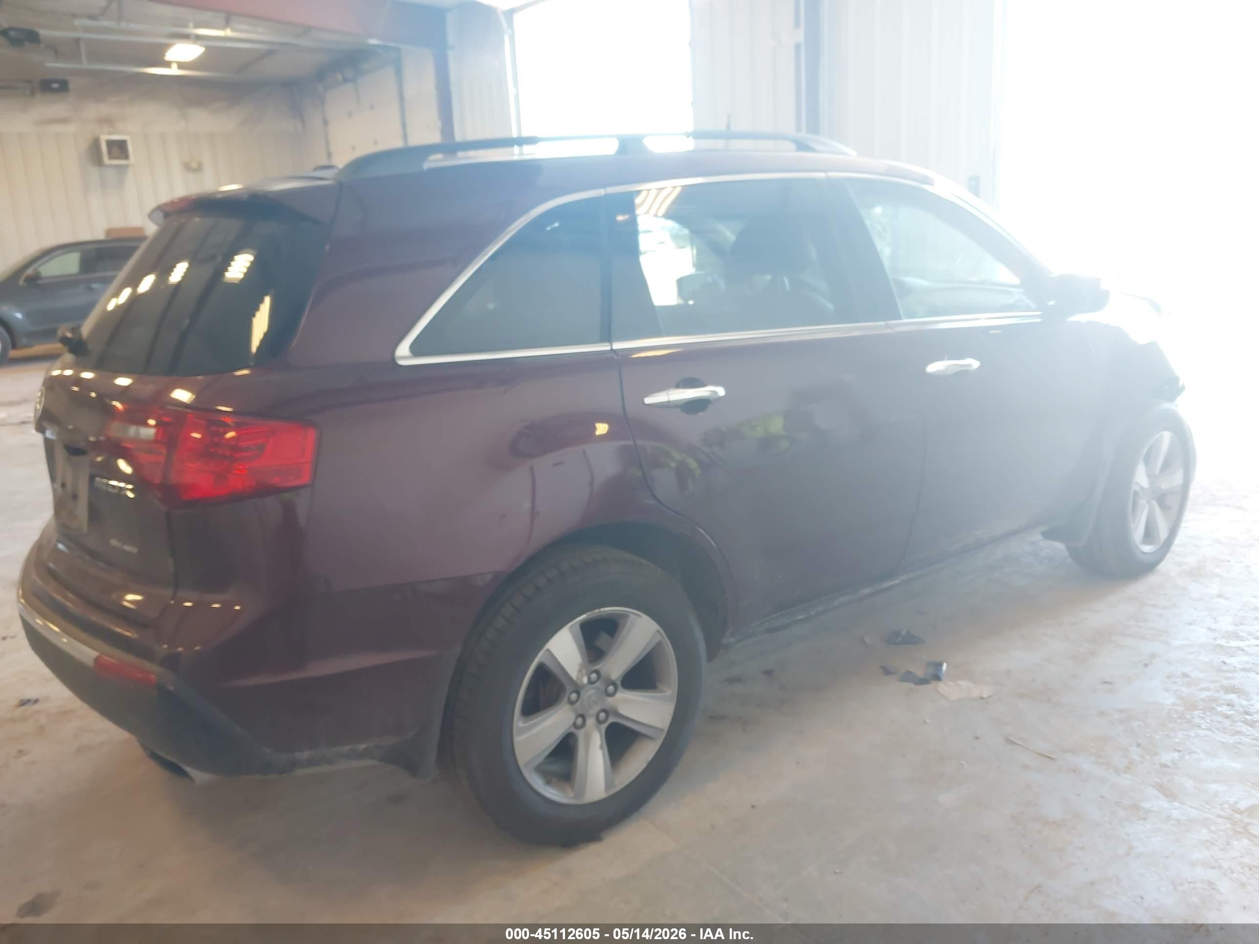 2012 Acura Mdx Technology Package Burgundy vin: 2HNYD2H35CH512459