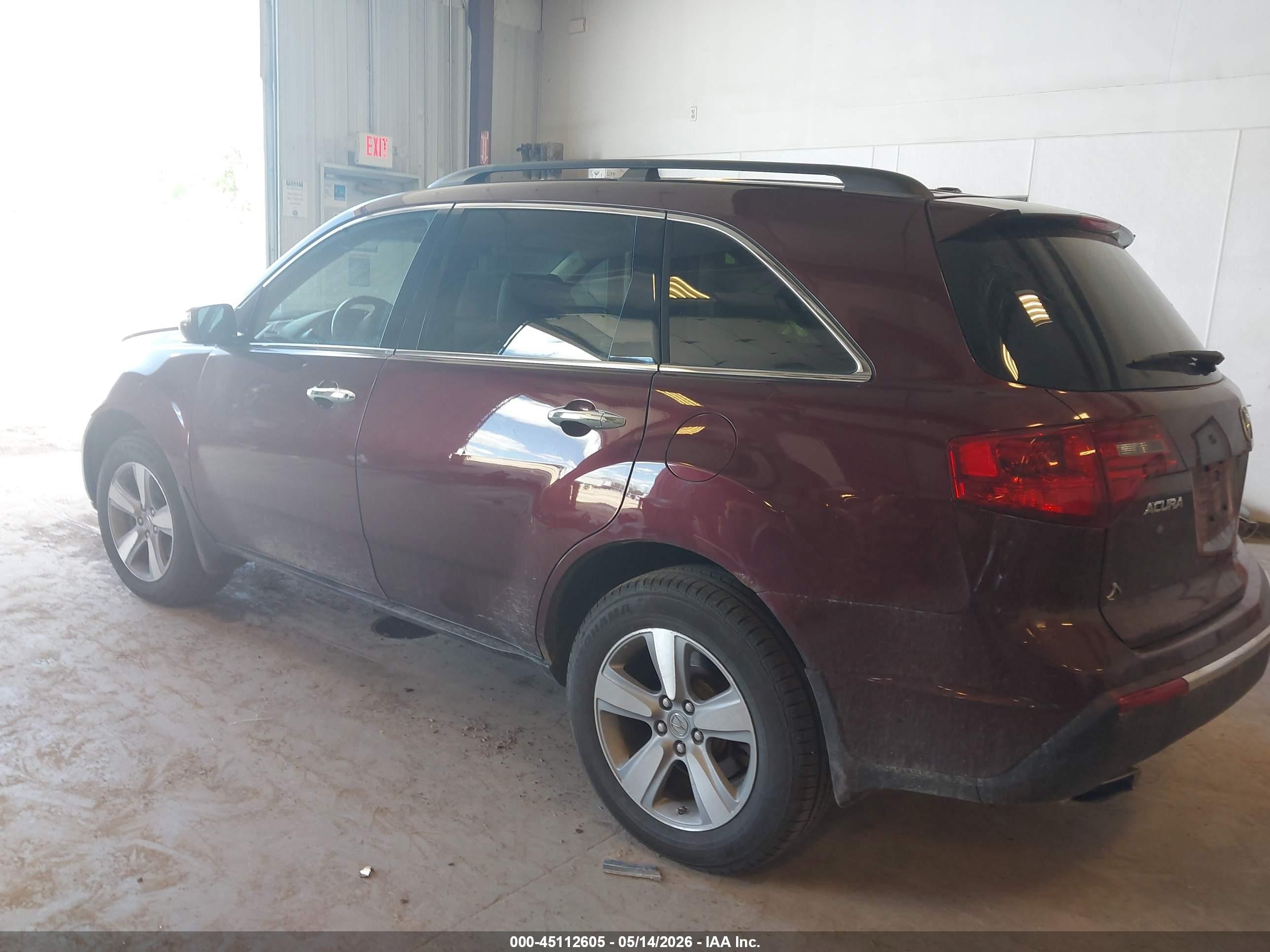 2012 Acura Mdx Technology Package Burgundy vin: 2HNYD2H35CH512459