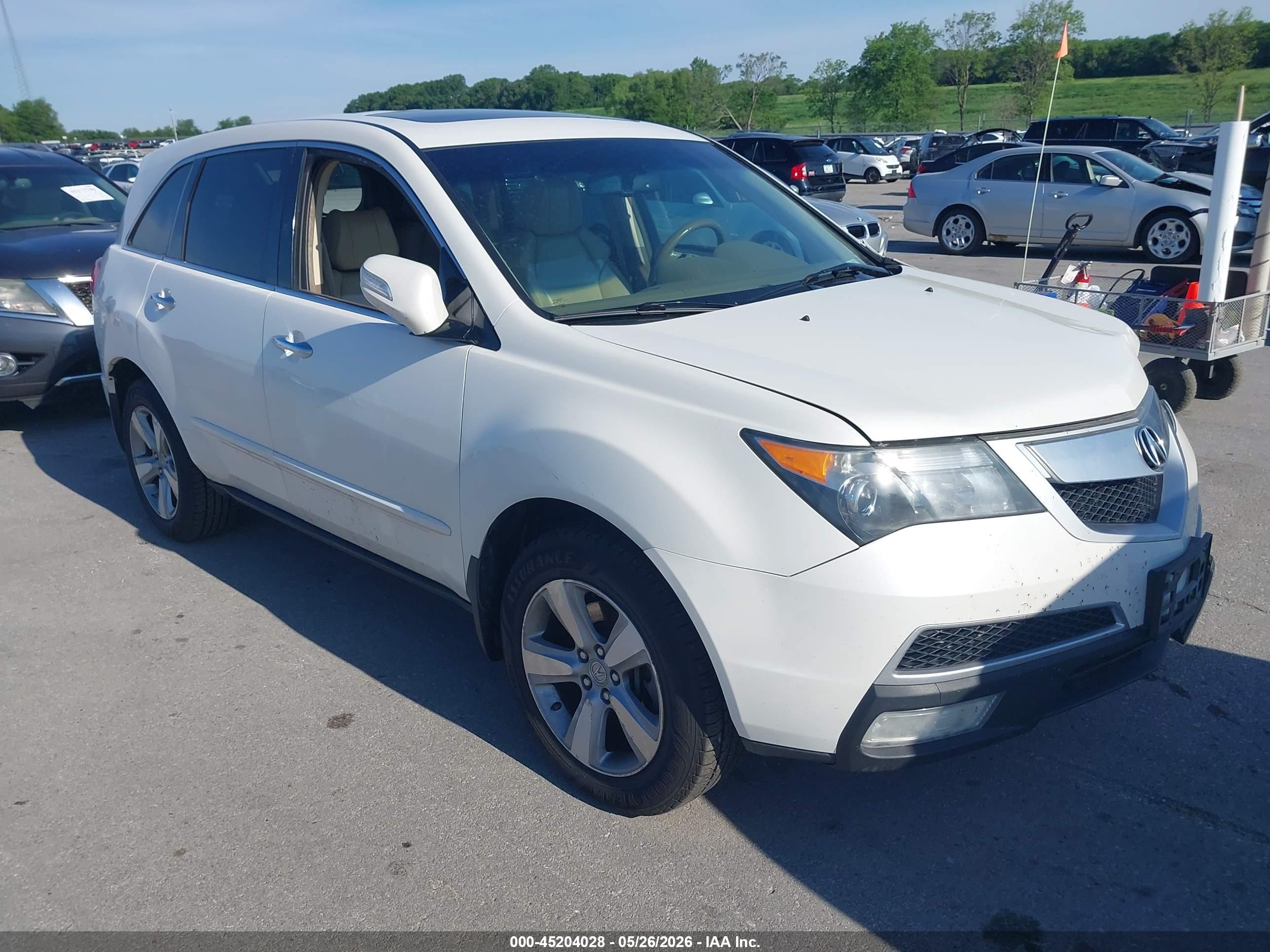 2012 Acura Mdx Technology Package White vin: 2HNYD2H35CH549415