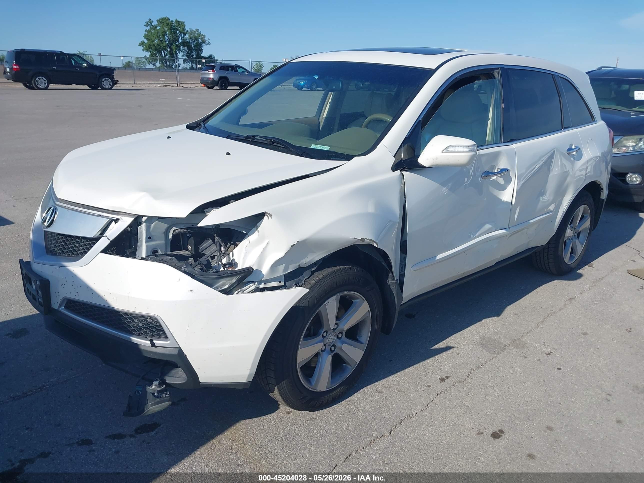 2012 Acura Mdx Technology Package White vin: 2HNYD2H35CH549415
