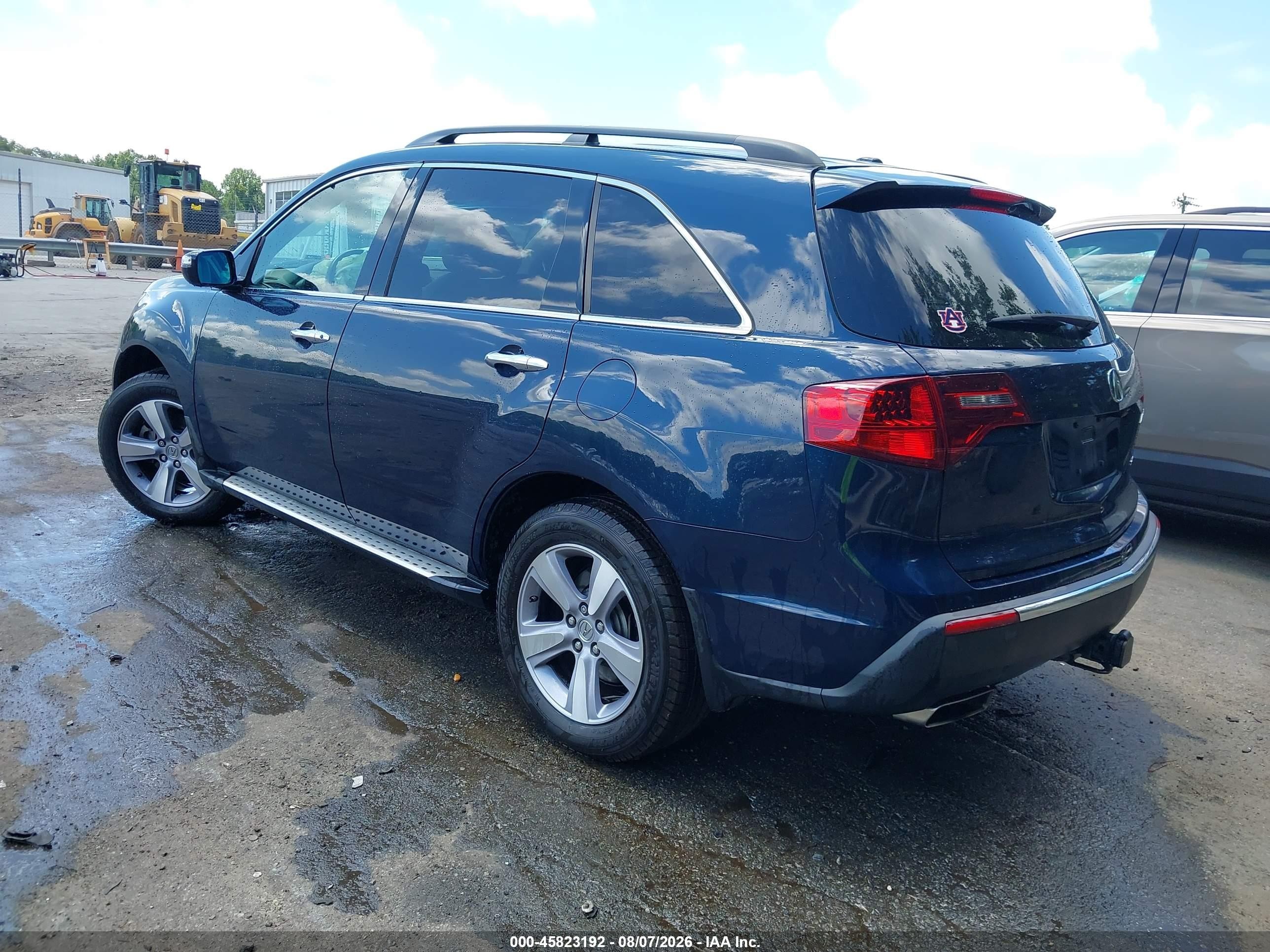 2013 Acura Mdx Technology Package Blue vin: 2HNYD2H35DH516562