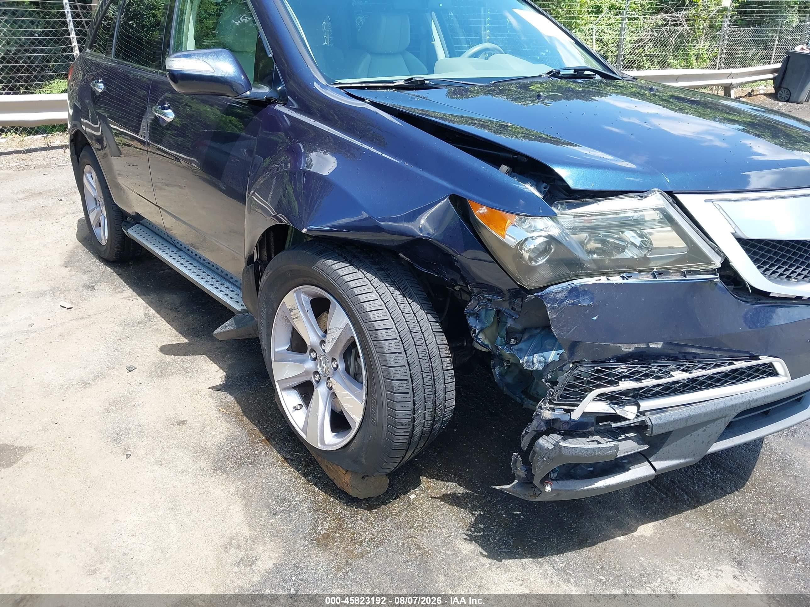 2013 Acura Mdx Technology Package Blue vin: 2HNYD2H35DH516562