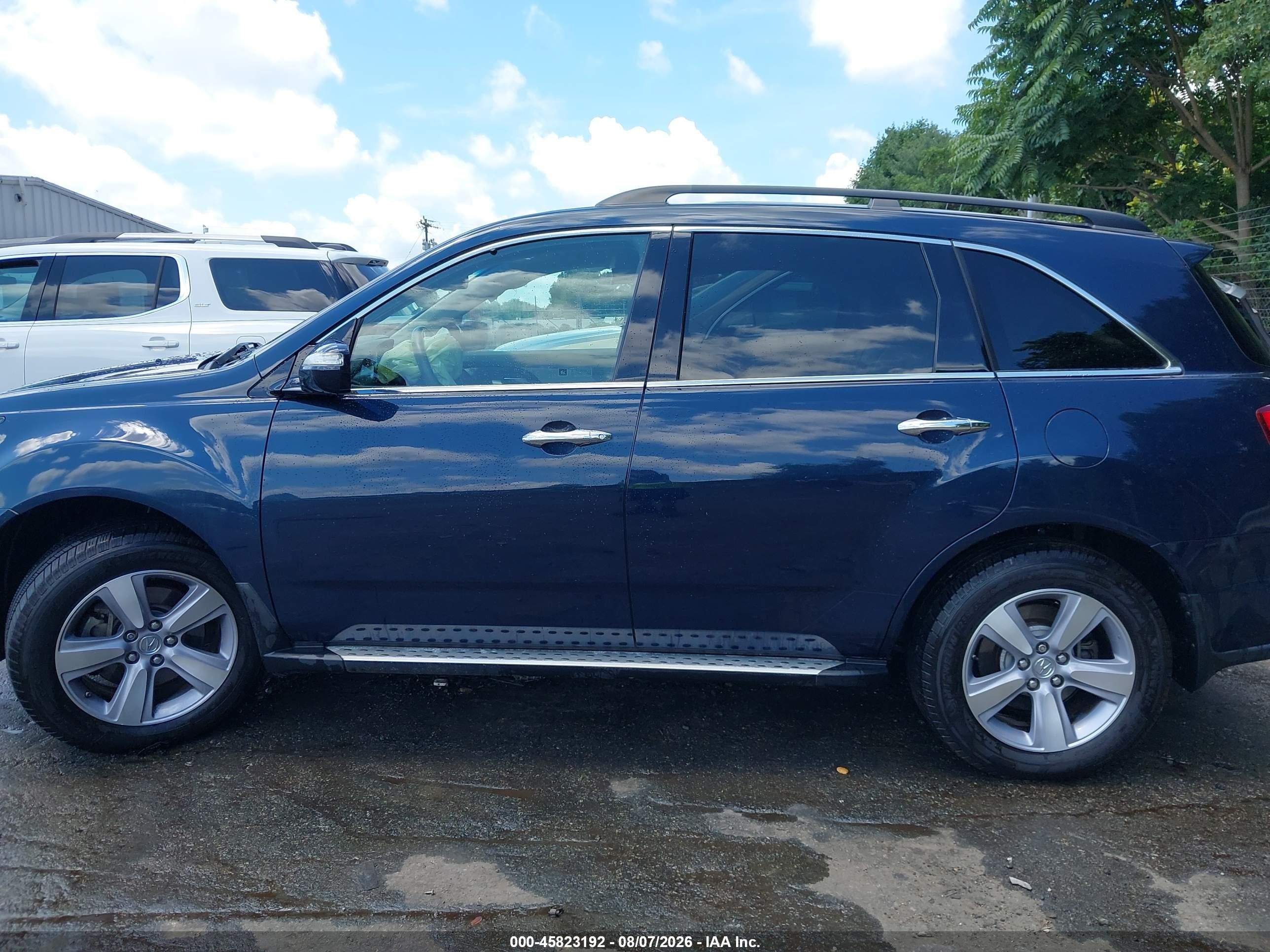 2013 Acura Mdx Technology Package Blue vin: 2HNYD2H35DH516562