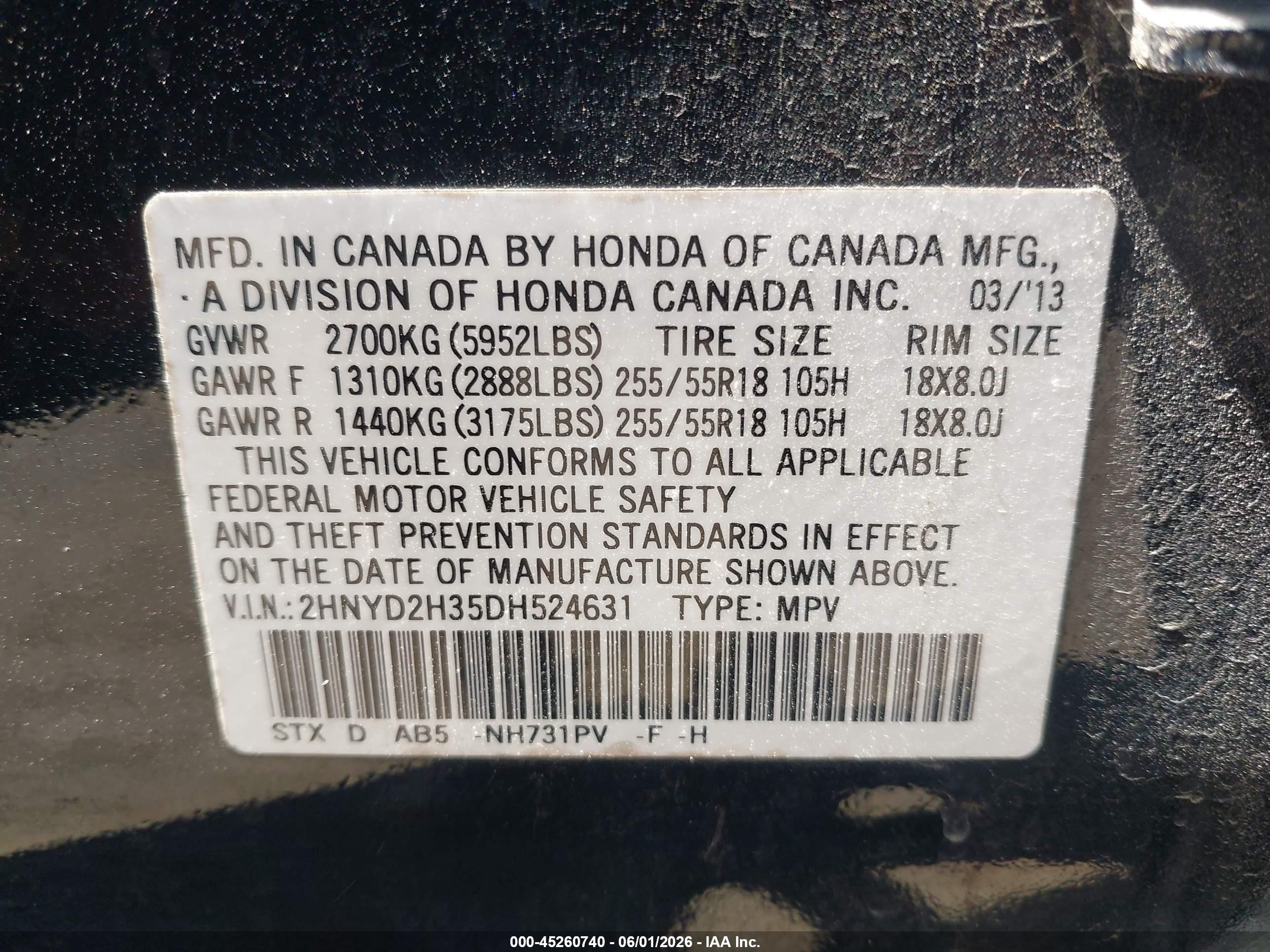 2013 Acura Mdx Technology Package Black vin: 2HNYD2H35DH524631