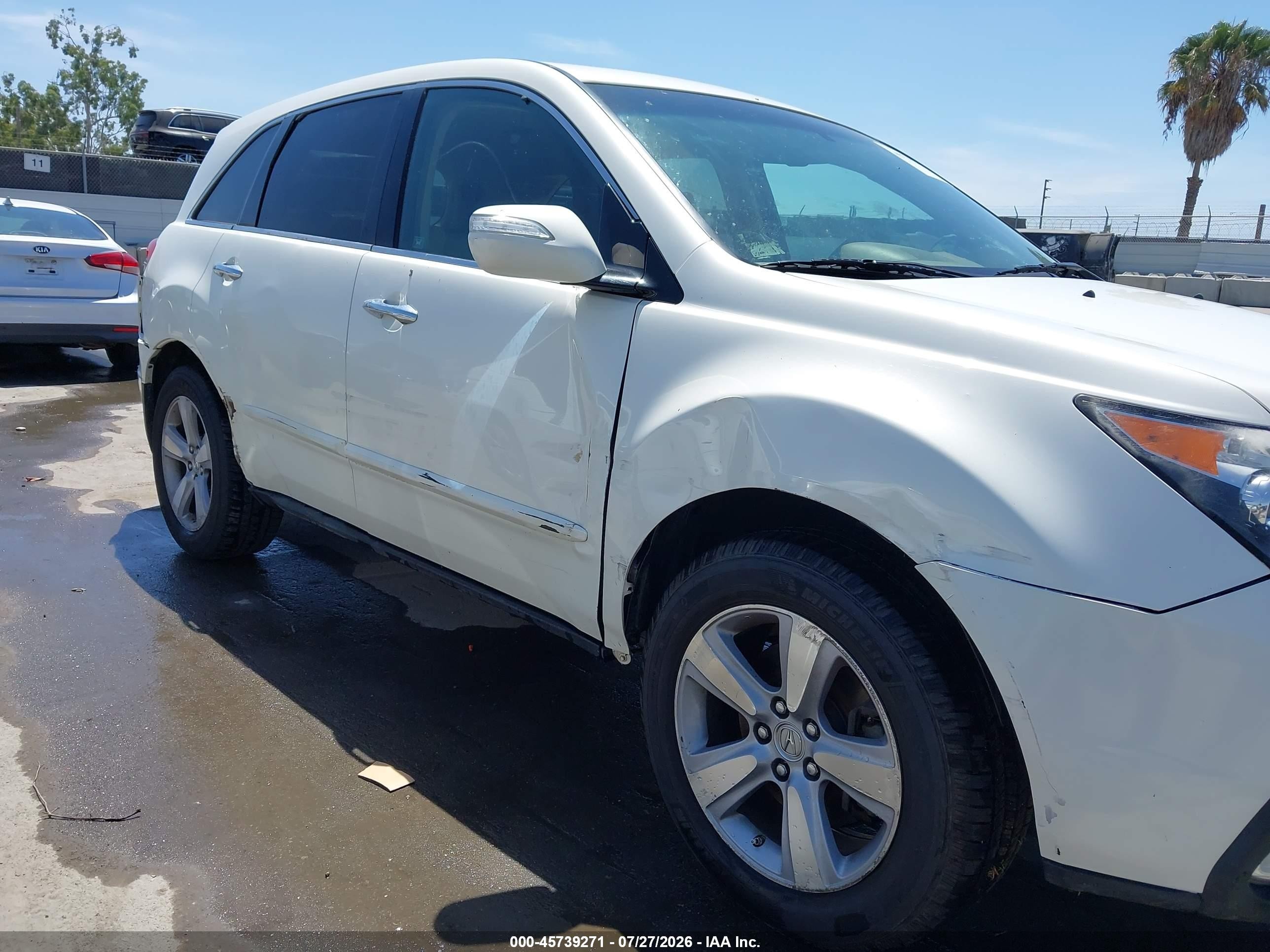2012 Acura Mdx Technology Package White vin: 2HNYD2H36CH504757