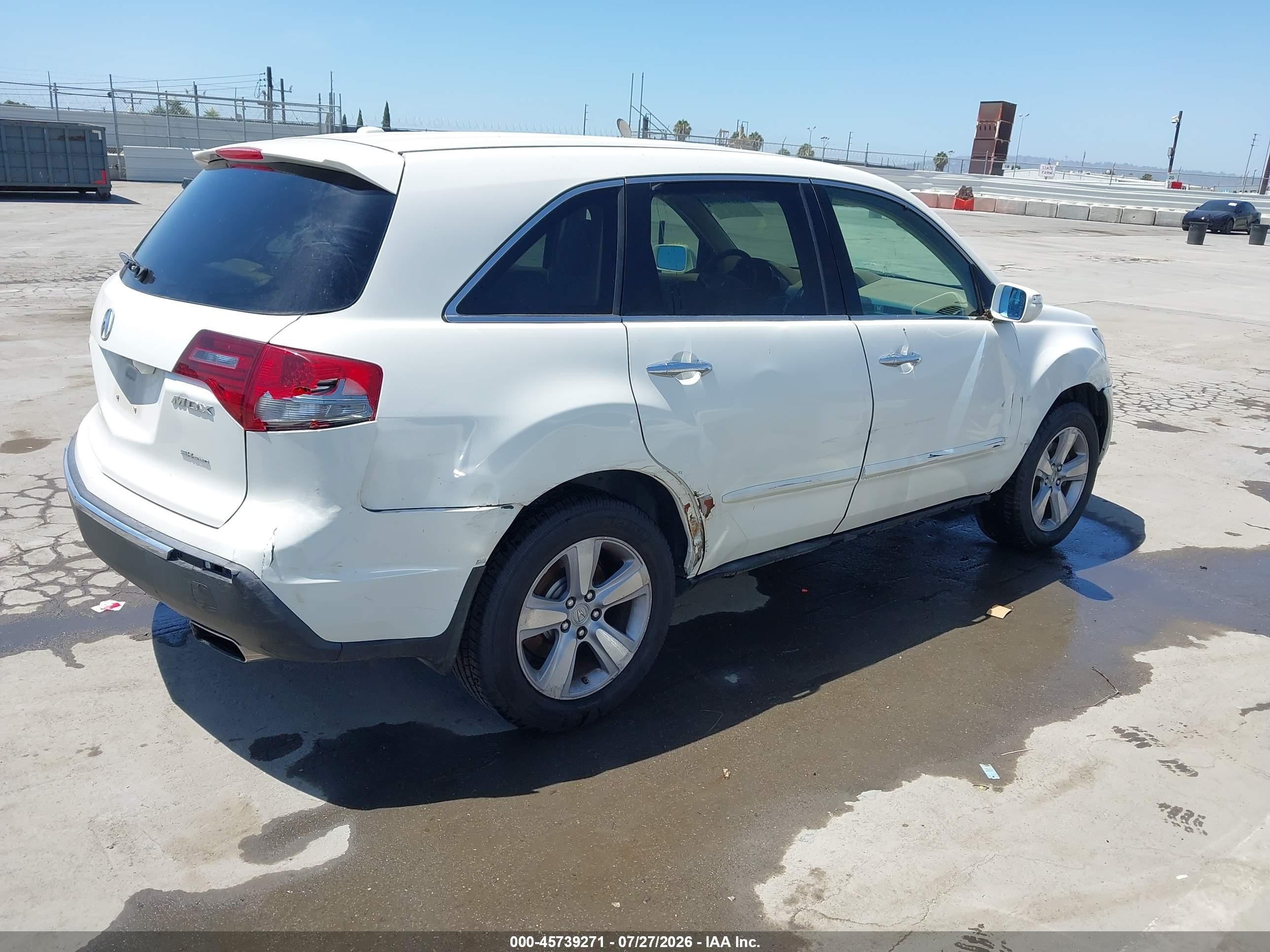 2012 Acura Mdx Technology Package White vin: 2HNYD2H36CH504757