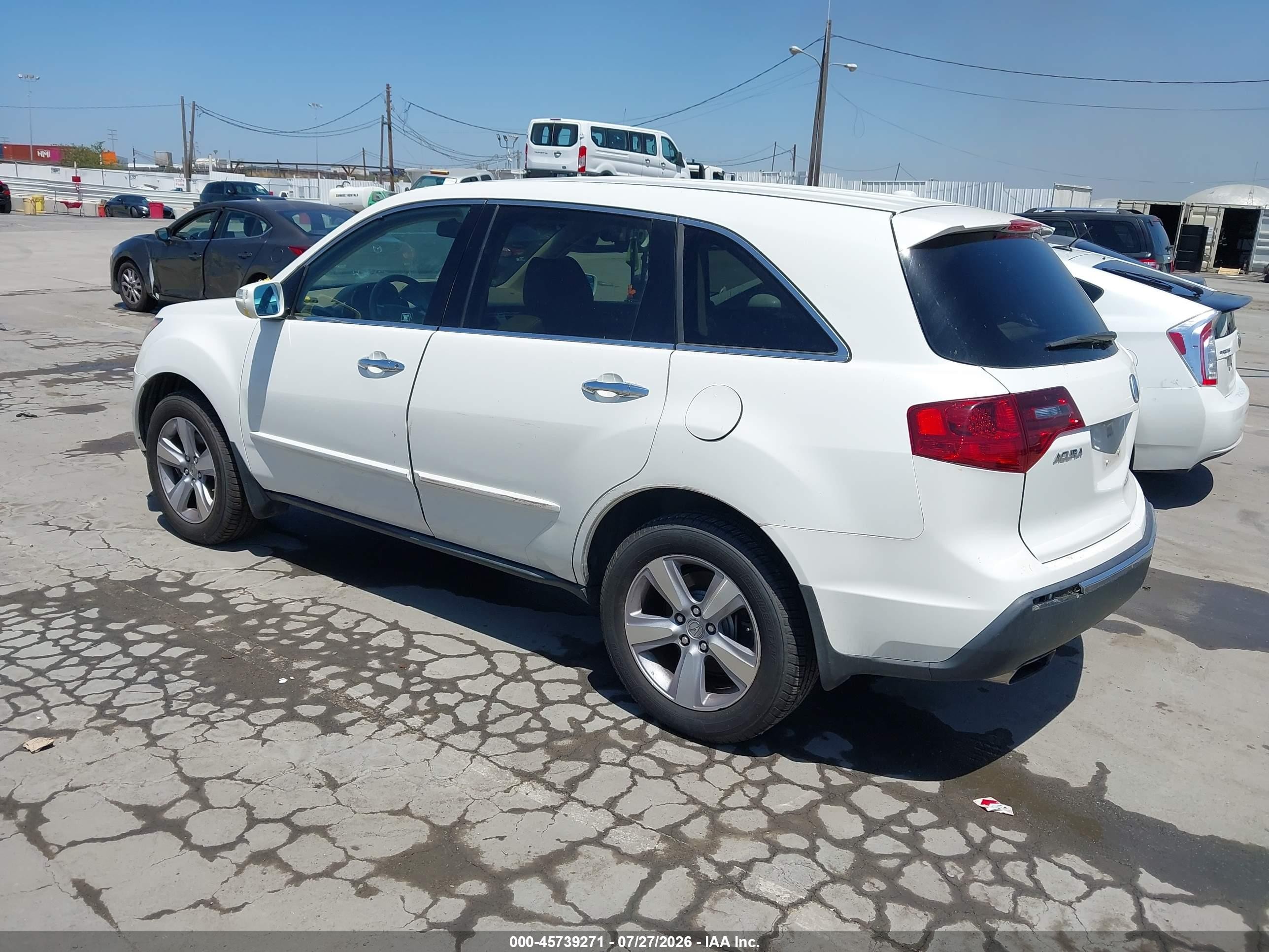 2012 Acura Mdx Technology Package White vin: 2HNYD2H36CH504757