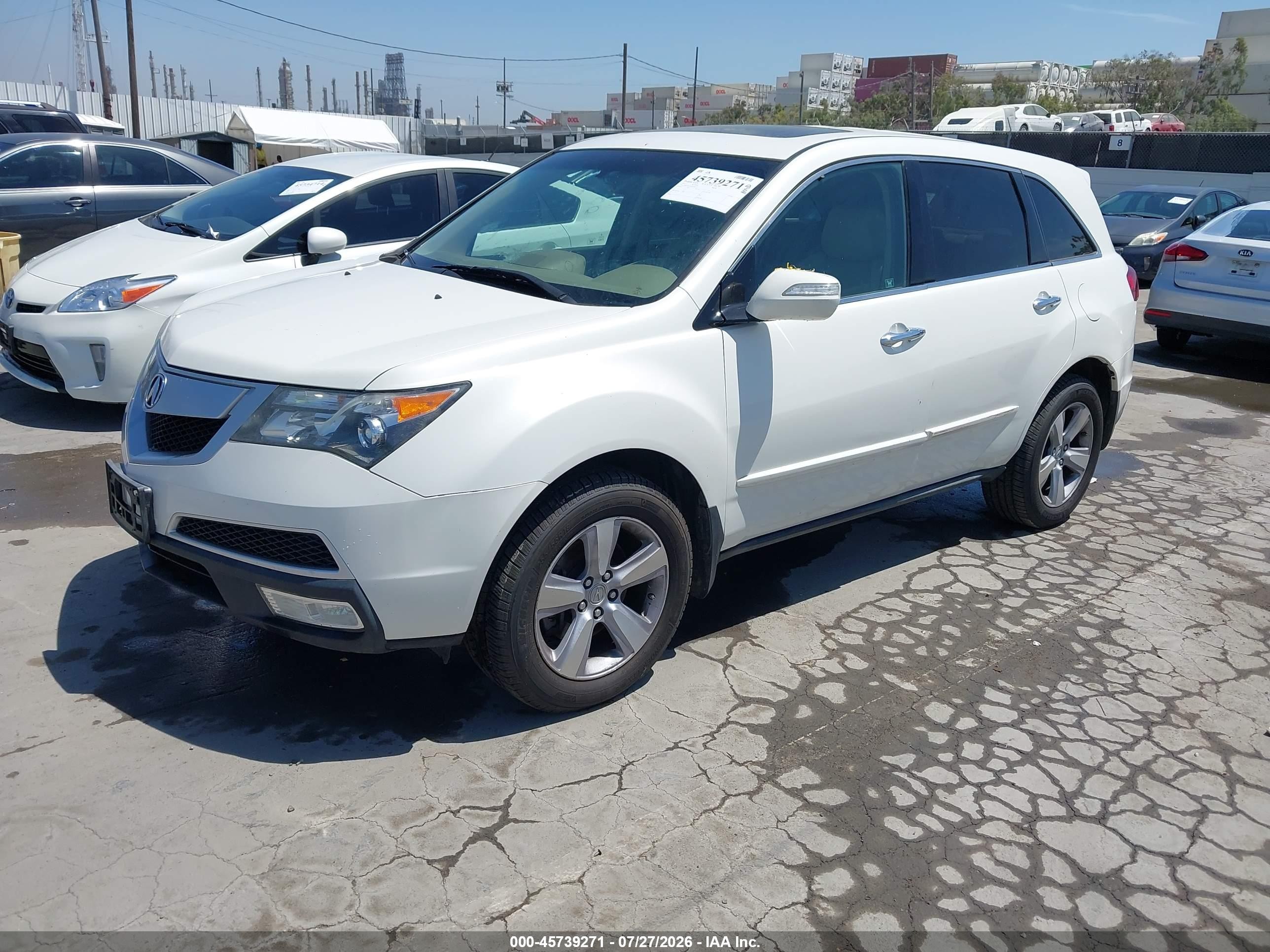 2012 Acura Mdx Technology Package White vin: 2HNYD2H36CH504757