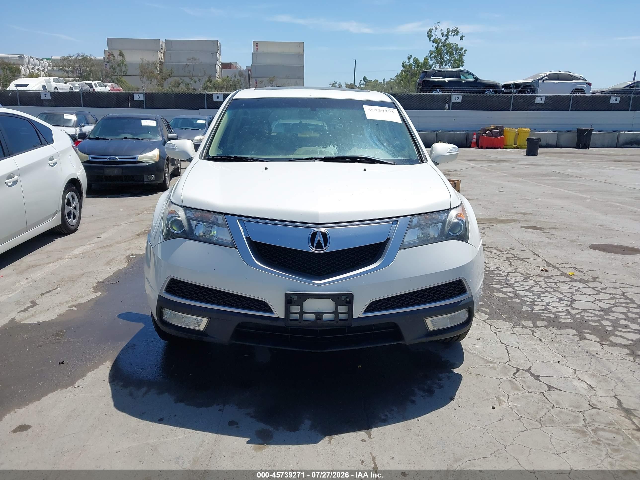 2012 Acura Mdx Technology Package White vin: 2HNYD2H36CH504757