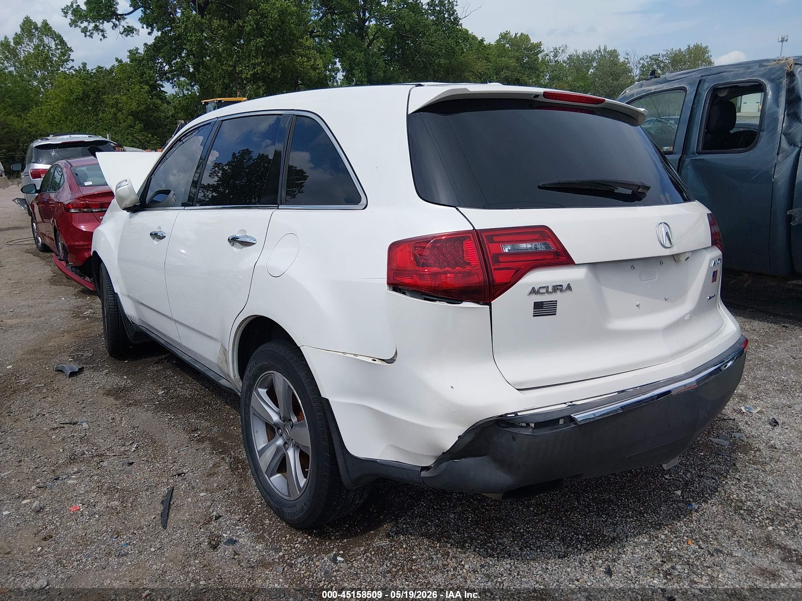 2012 Acura Mdx Technology Package White vin: 2HNYD2H36CH510686