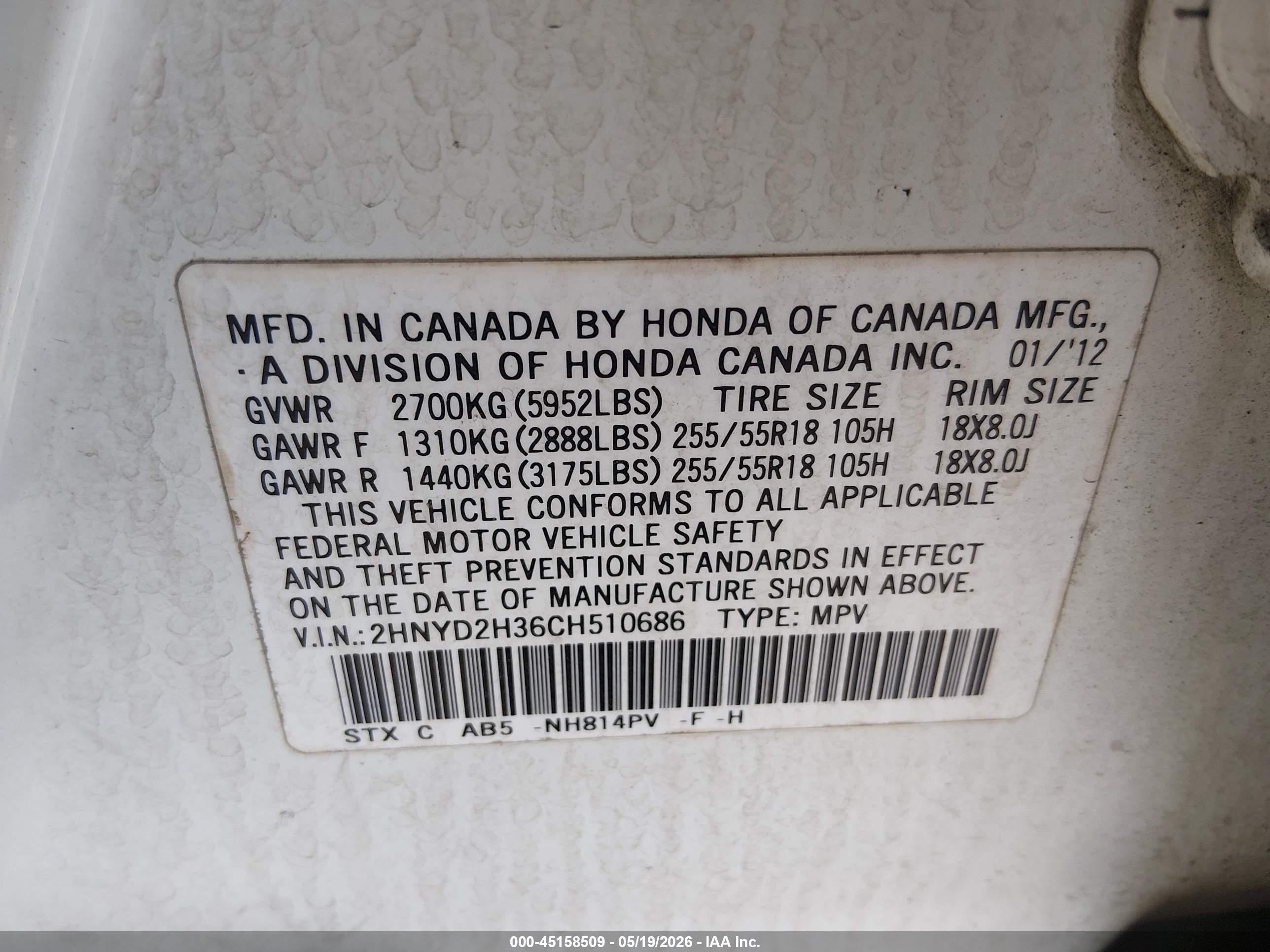 2012 Acura Mdx Technology Package White vin: 2HNYD2H36CH510686
