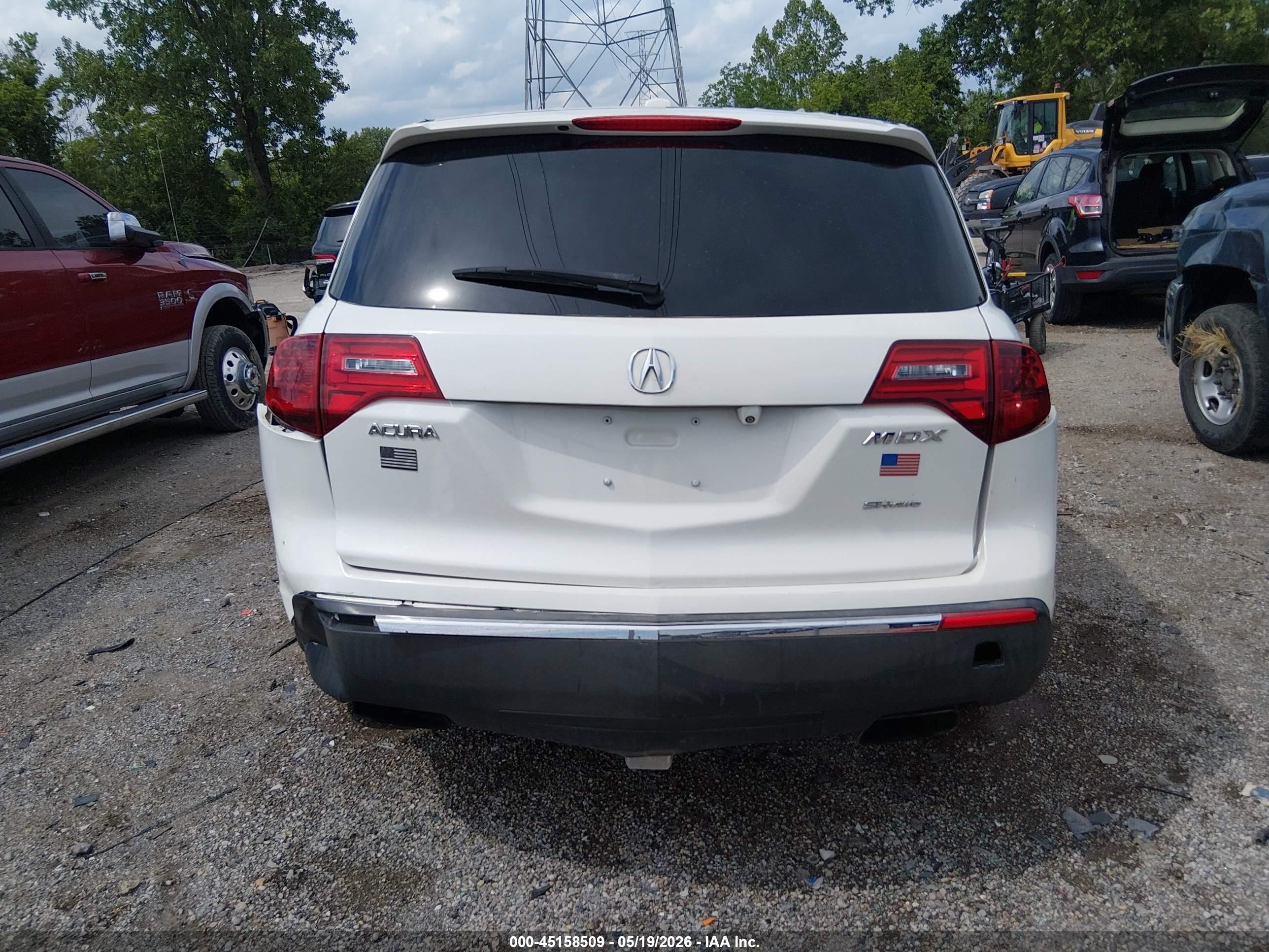 2012 Acura Mdx Technology Package White vin: 2HNYD2H36CH510686