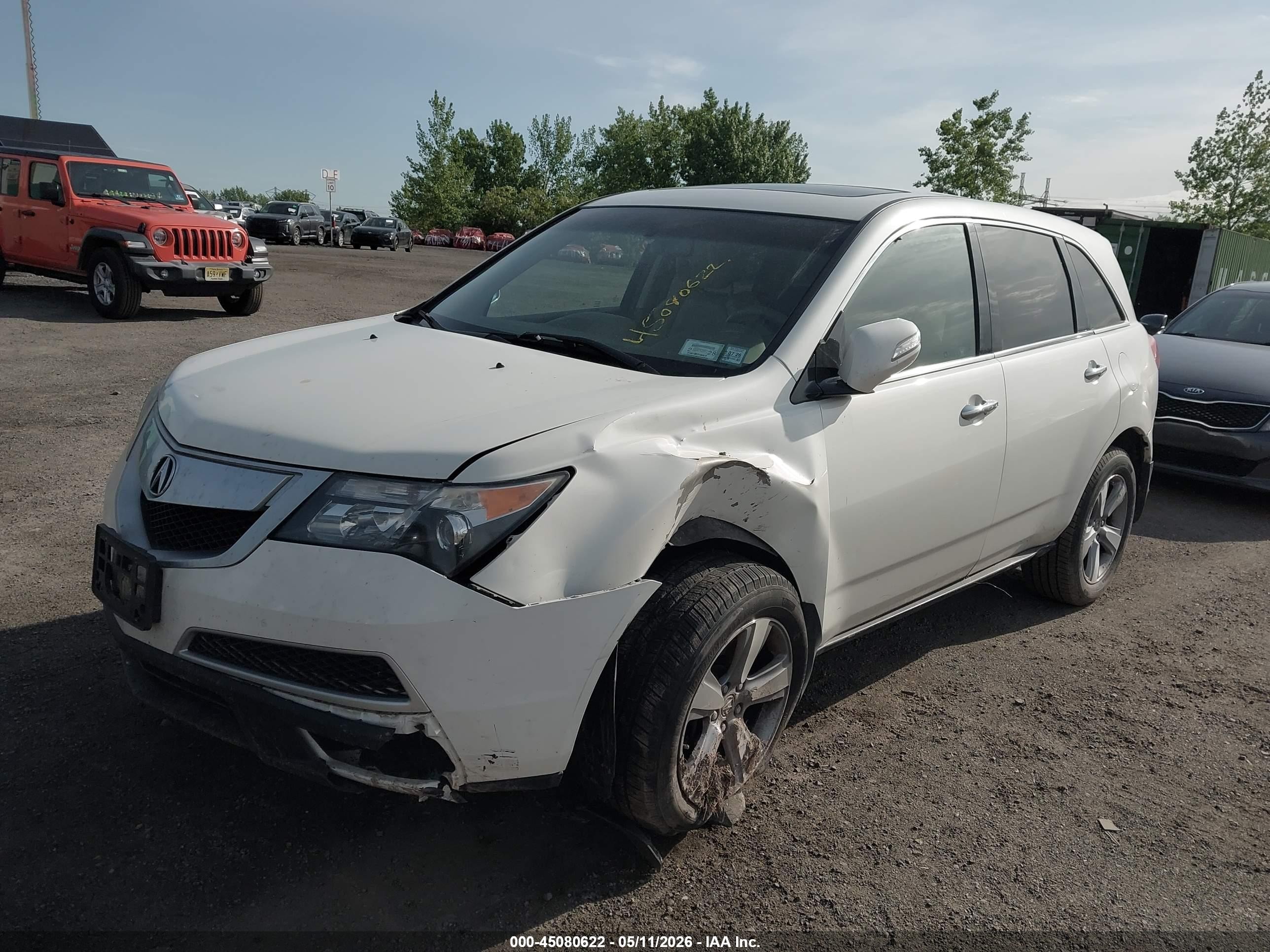 2012 Acura Mdx Technology Package Белый vin: 2HNYD2H36CH512695