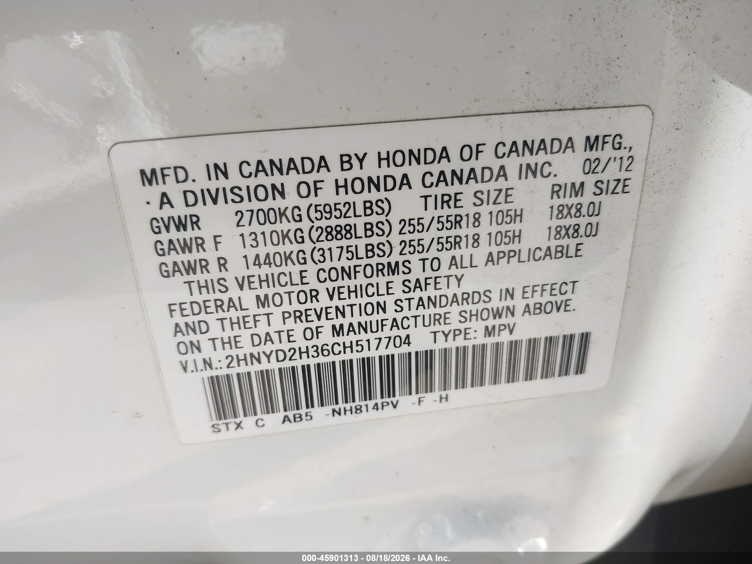 2012 Acura Mdx Technology Package White vin: 2HNYD2H36CH517704