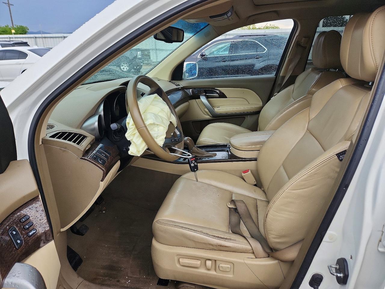 2012 Acura Mdx Technology White vin: 2HNYD2H36CH534308