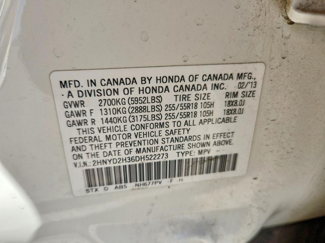 2013 Acura Mdx Technology White vin: 2HNYD2H36DH522273