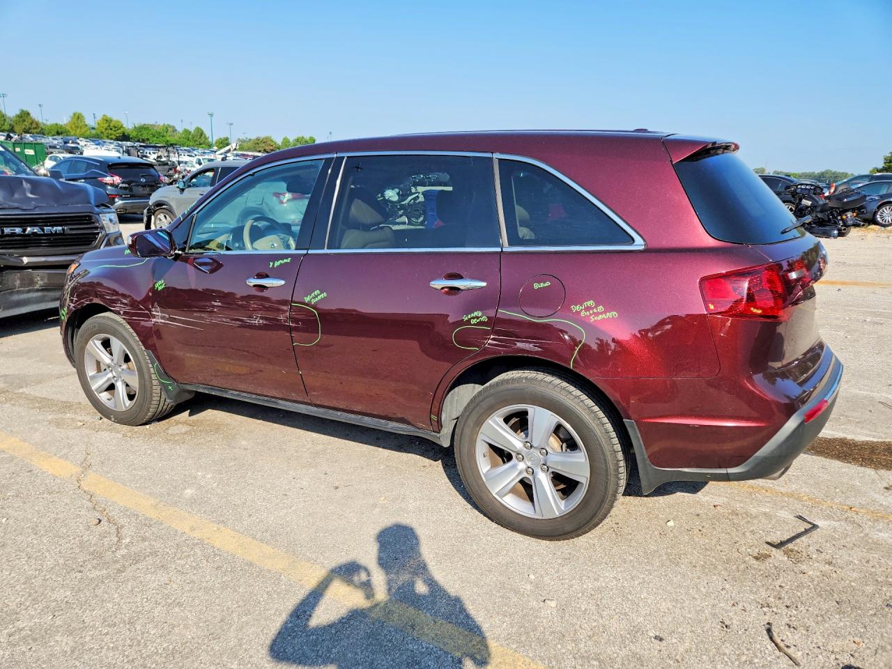 2013 Acura Mdx Technology Burgundy vin: 2HNYD2H37DH502808