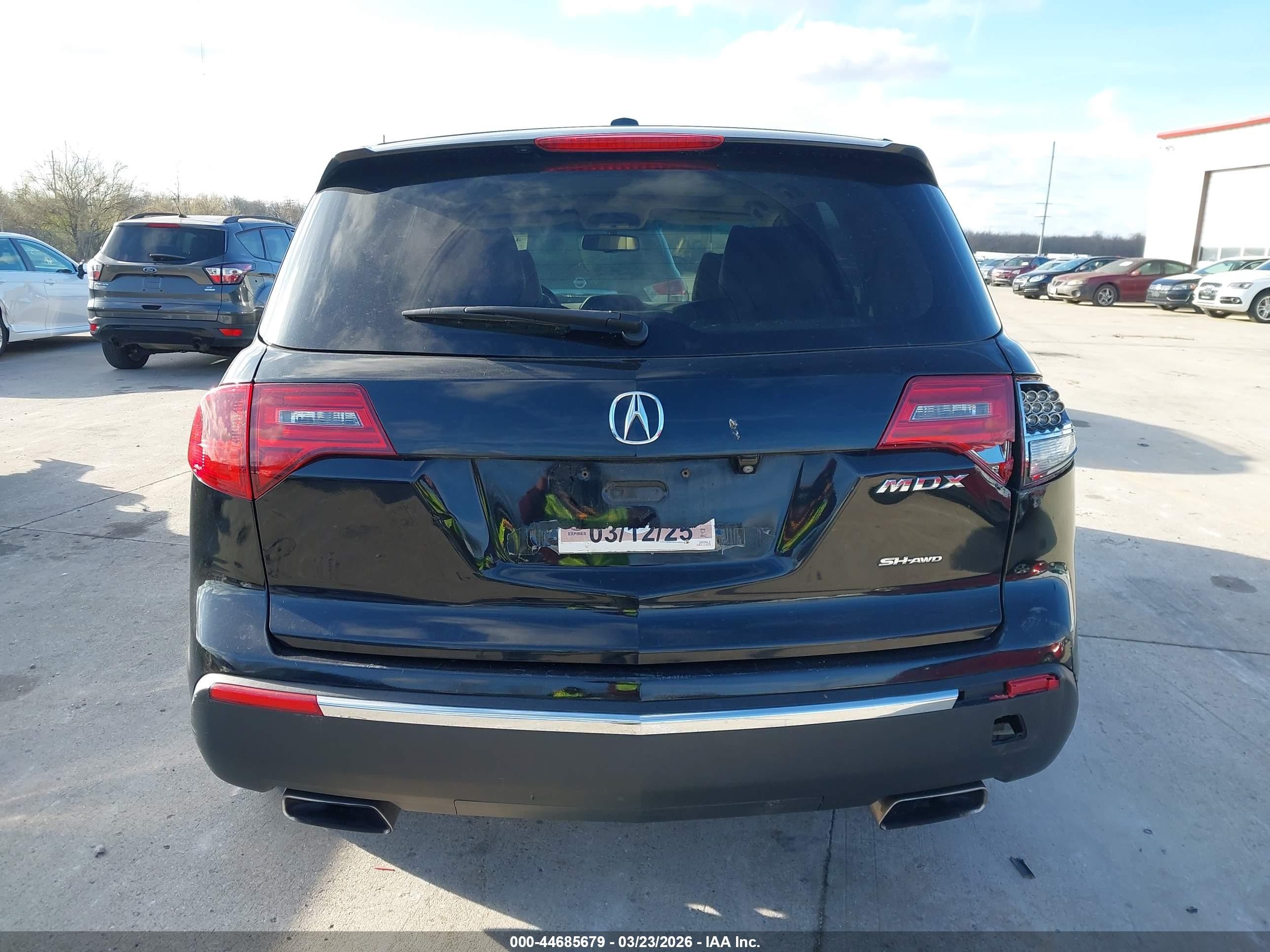 2013 Acura Mdx Technology Package Black vin: 2HNYD2H37DH503845