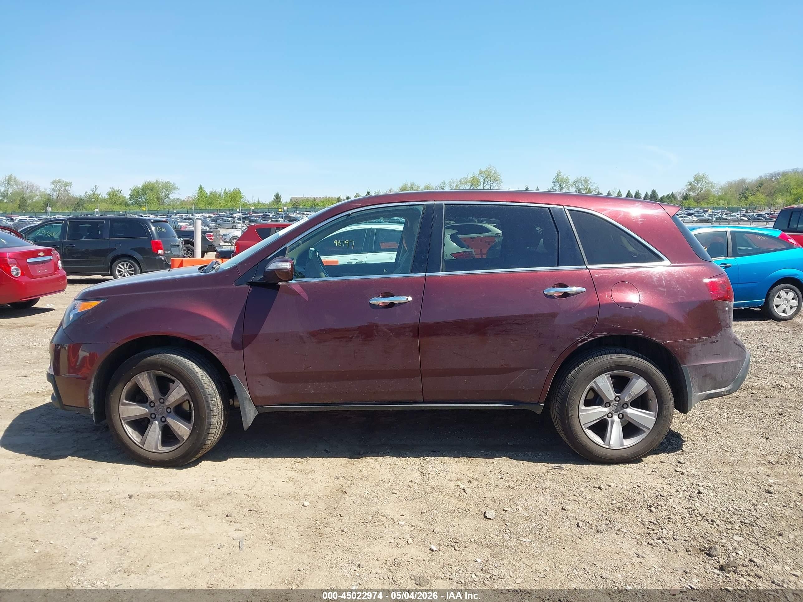 2013 Acura Mdx Technology Package Maroon vin: 2HNYD2H37DH513873