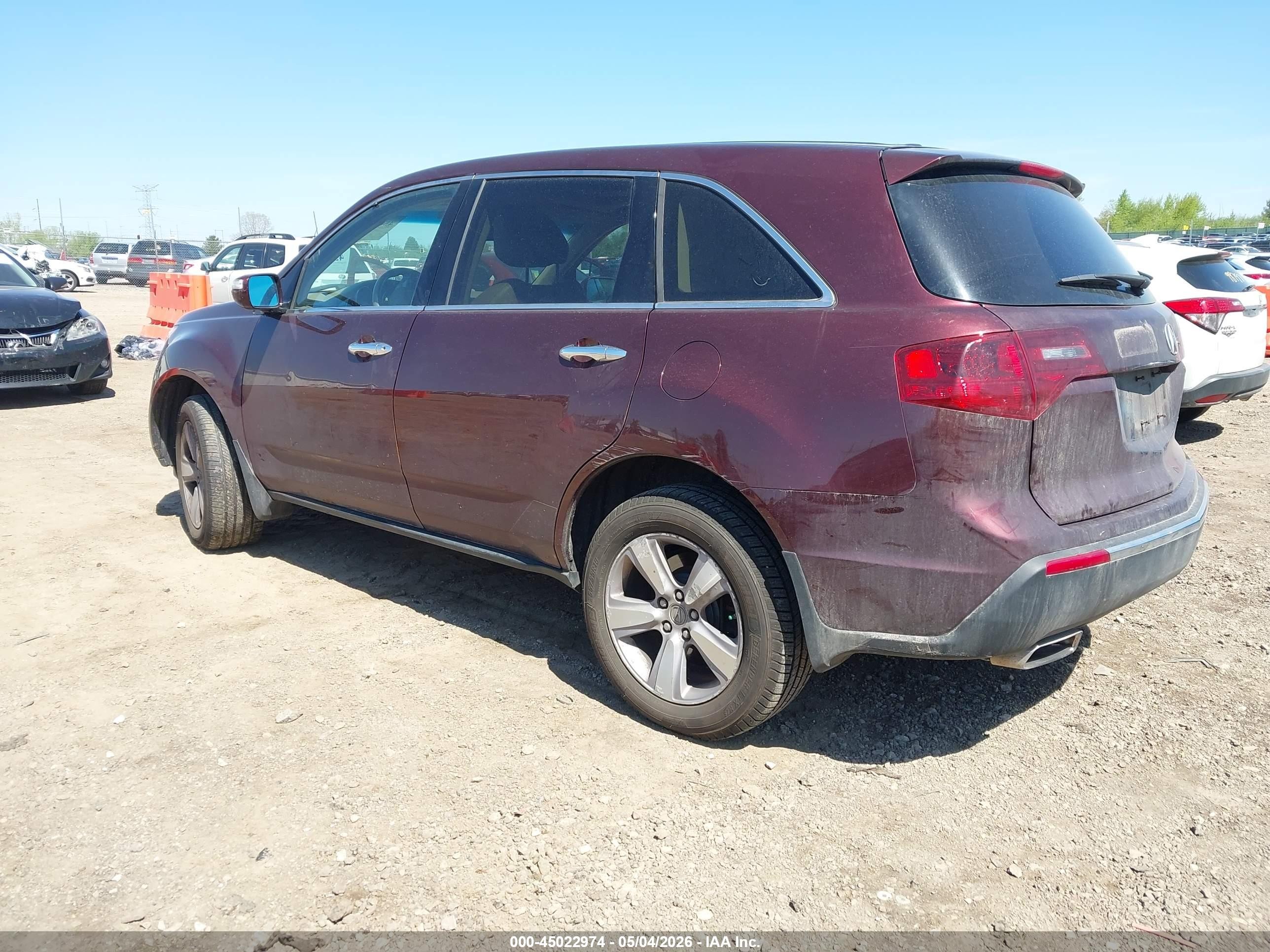 2013 Acura Mdx Technology Package Maroon vin: 2HNYD2H37DH513873
