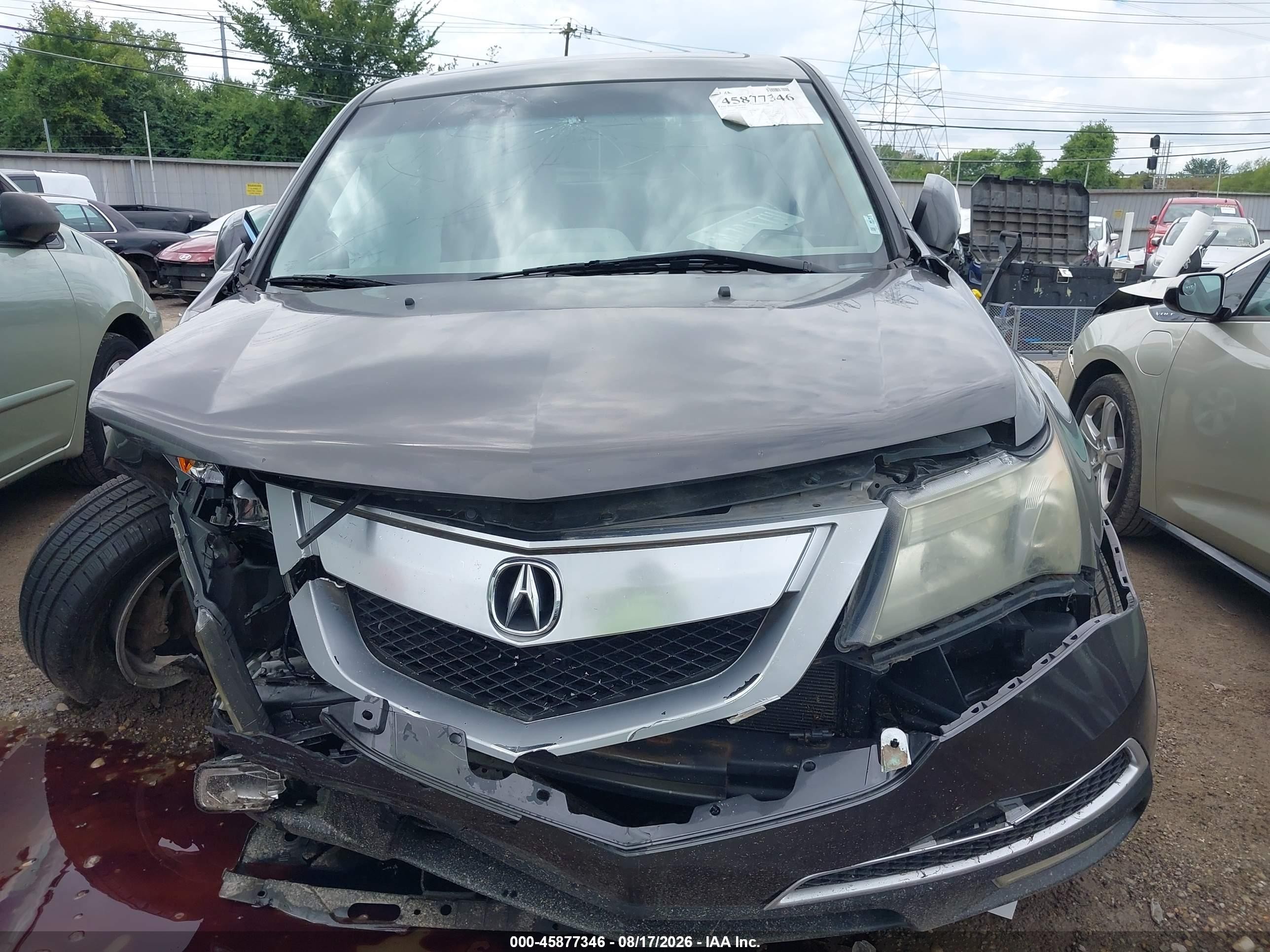 2012 Acura Mdx Technology Package Gray vin: 2HNYD2H38CH533631