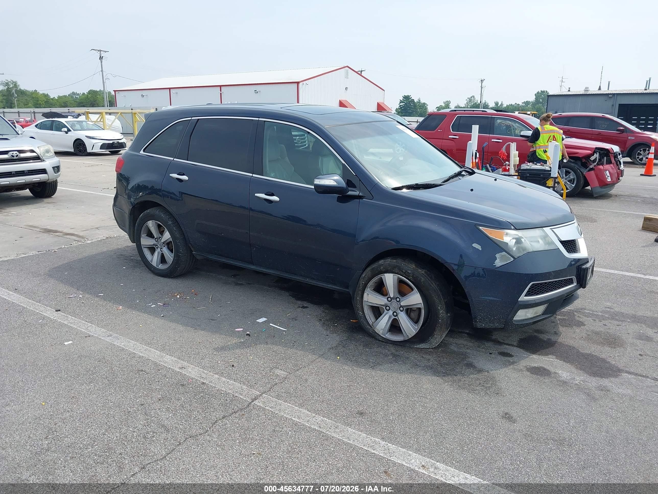 2012 Acura Mdx Technology Package Blue vin: 2HNYD2H39CH502579