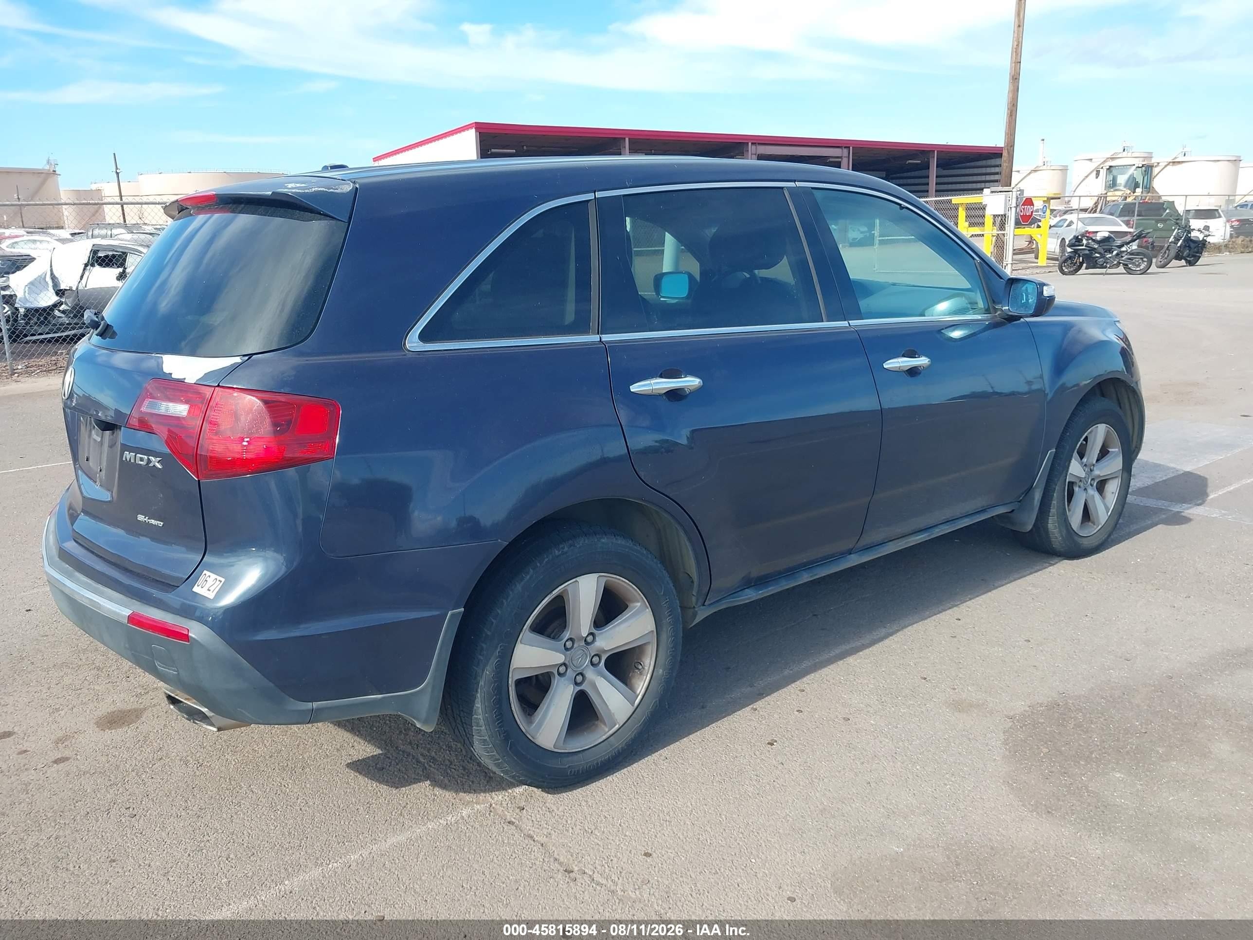 2013 Acura Mdx Technology Package Blue vin: 2HNYD2H39DH513633