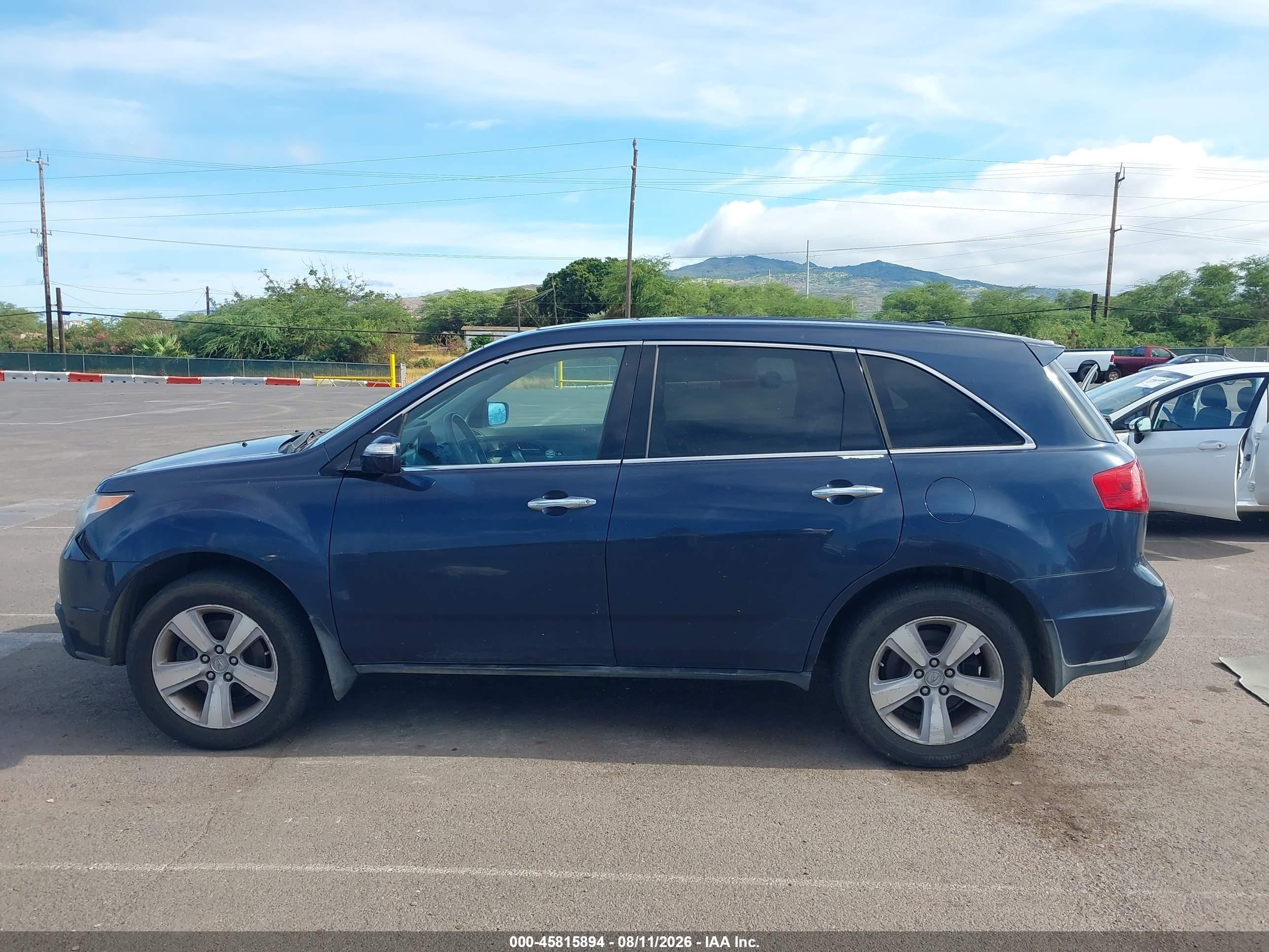 2013 Acura Mdx Technology Package Blue vin: 2HNYD2H39DH513633