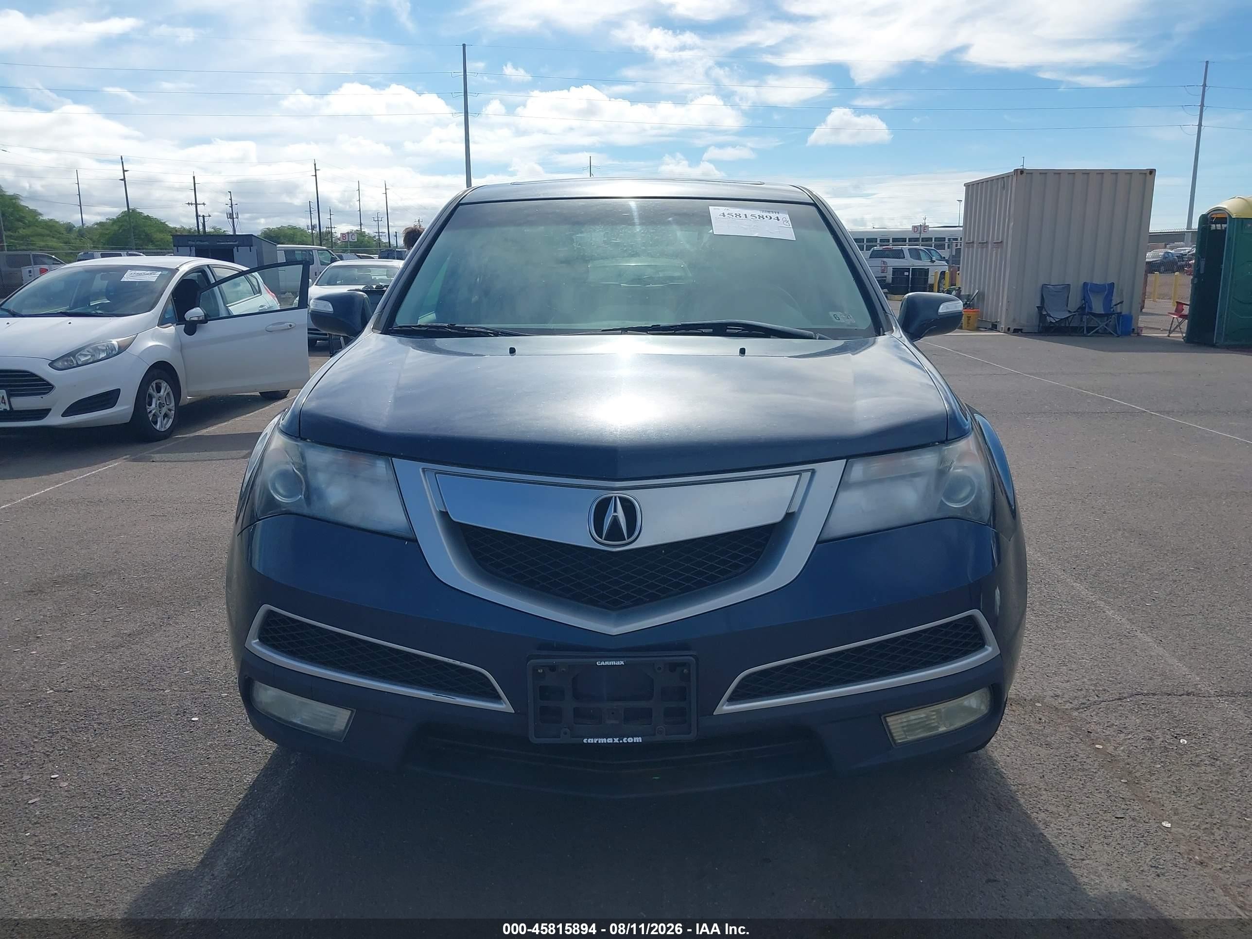 2013 Acura Mdx Technology Package Blue vin: 2HNYD2H39DH513633