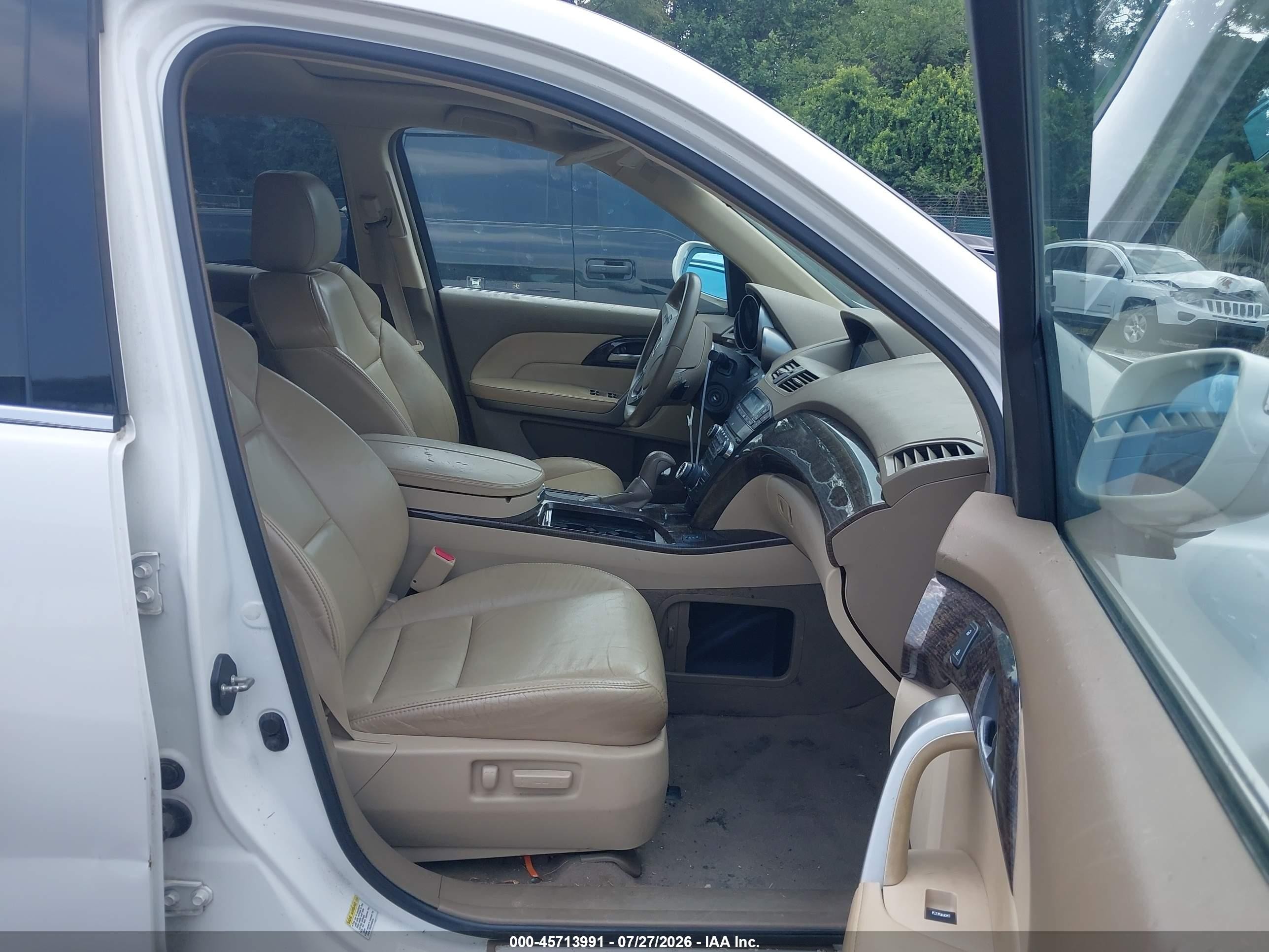2012 Acura Mdx Technology Package White vin: 2HNYD2H3XCH547871