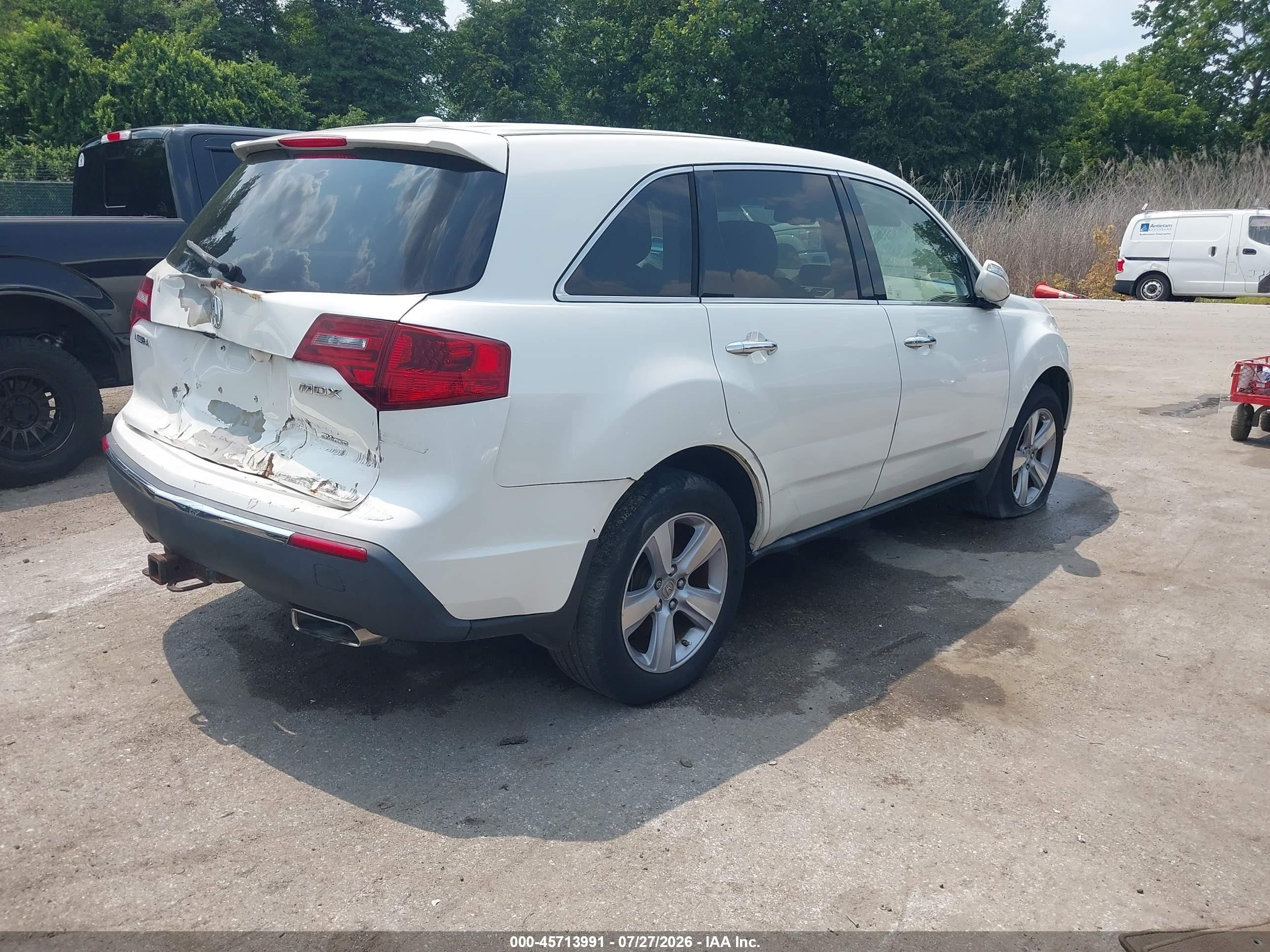 2012 Acura Mdx Technology Package White vin: 2HNYD2H3XCH547871