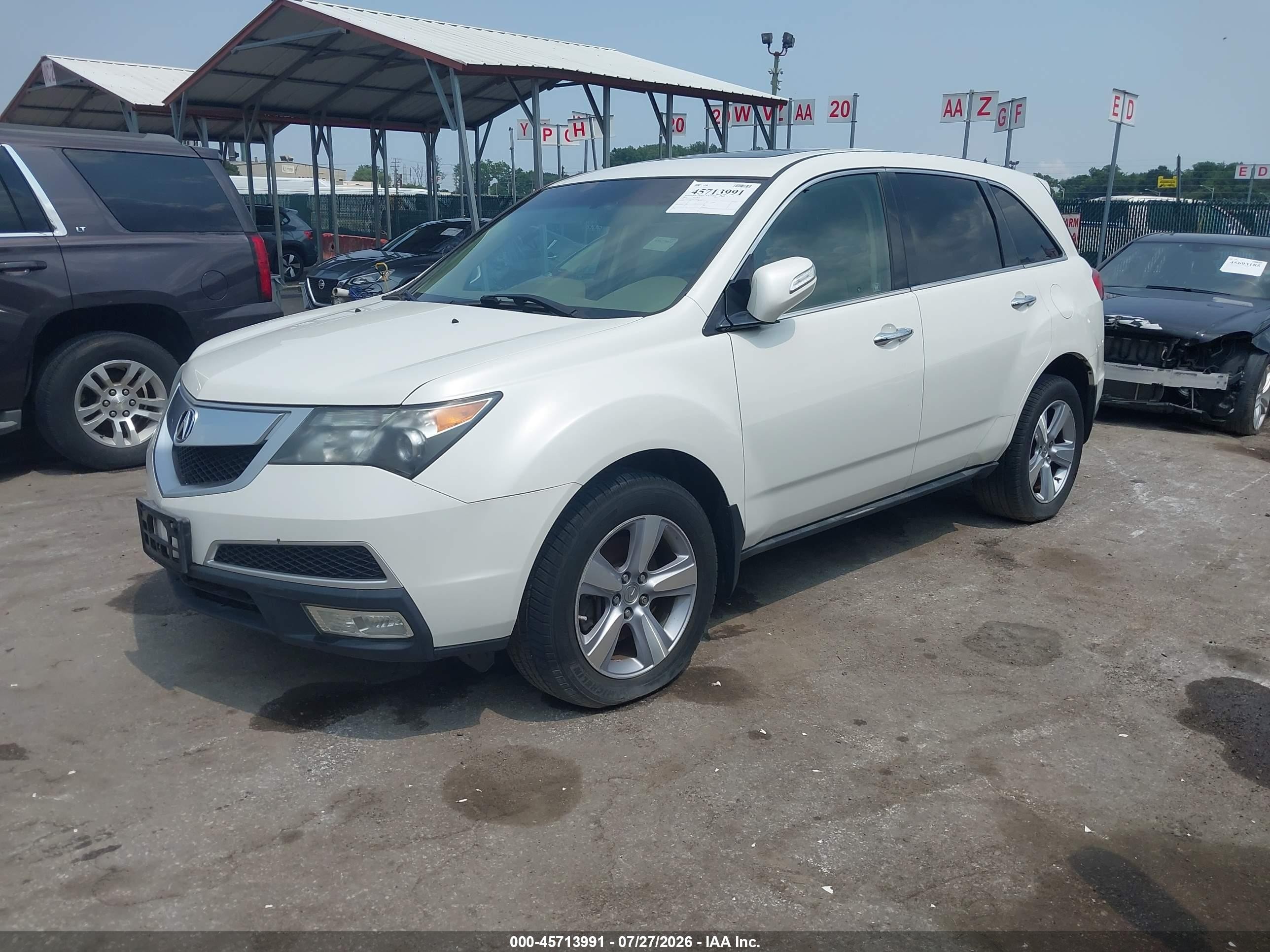2012 Acura Mdx Technology Package White vin: 2HNYD2H3XCH547871