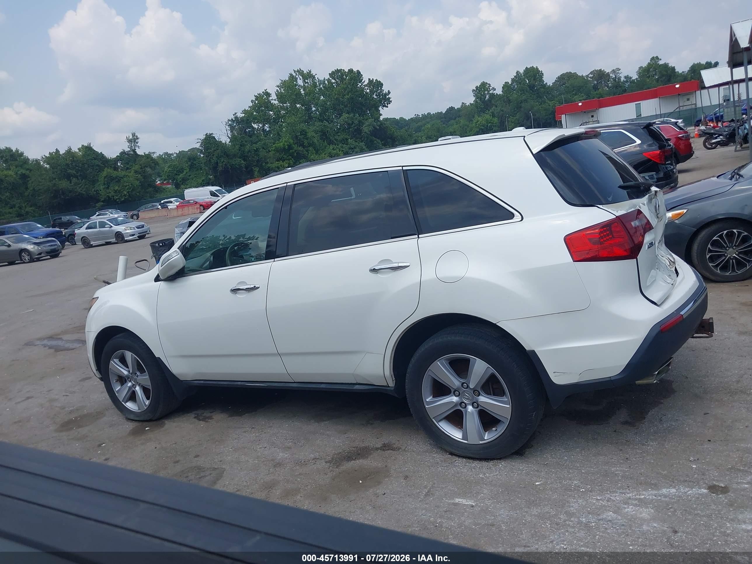 2012 Acura Mdx Technology Package White vin: 2HNYD2H3XCH547871