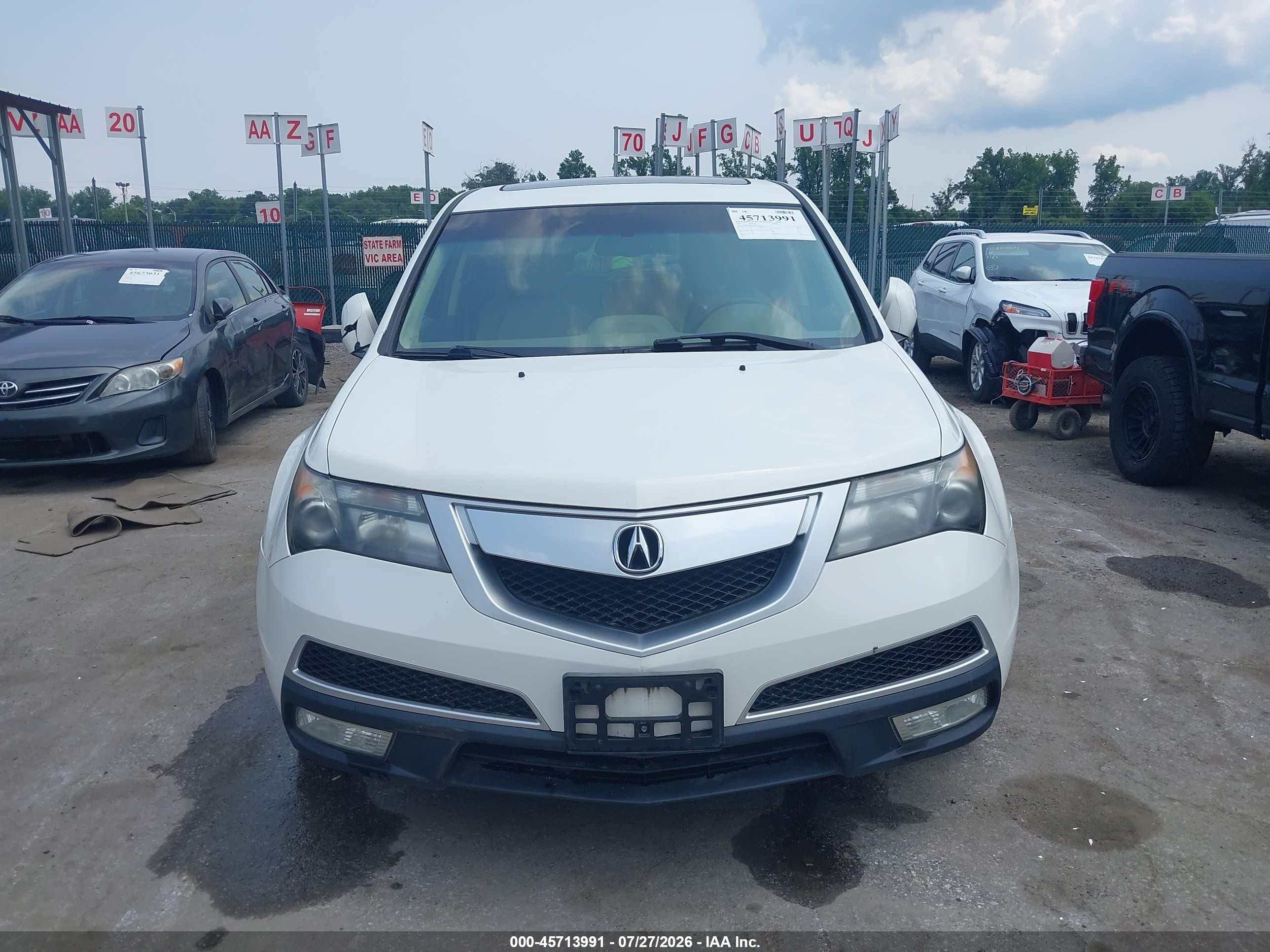 2012 Acura Mdx Technology Package White vin: 2HNYD2H3XCH547871