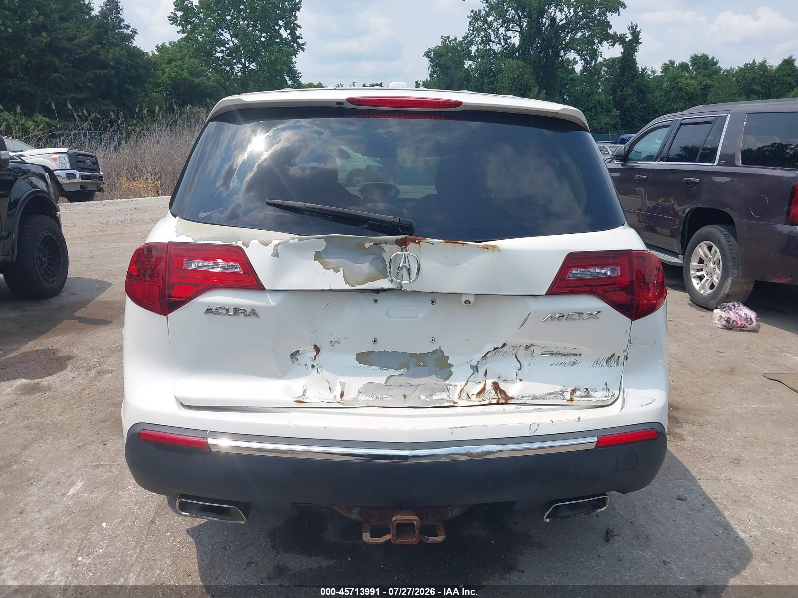 2012 Acura Mdx Technology Package White vin: 2HNYD2H3XCH547871