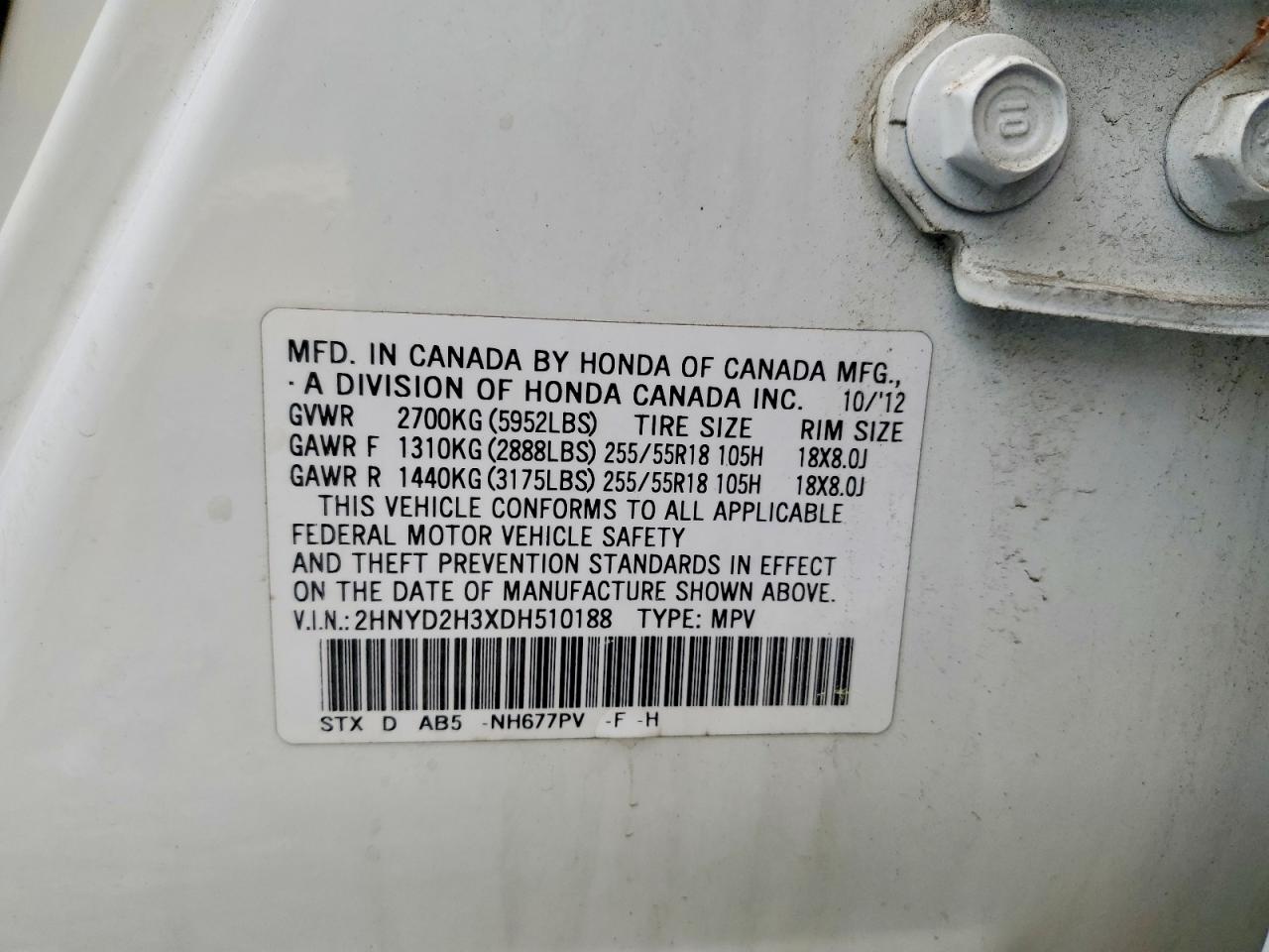 2013 Acura Mdx Technology White vin: 2HNYD2H3XDH510188